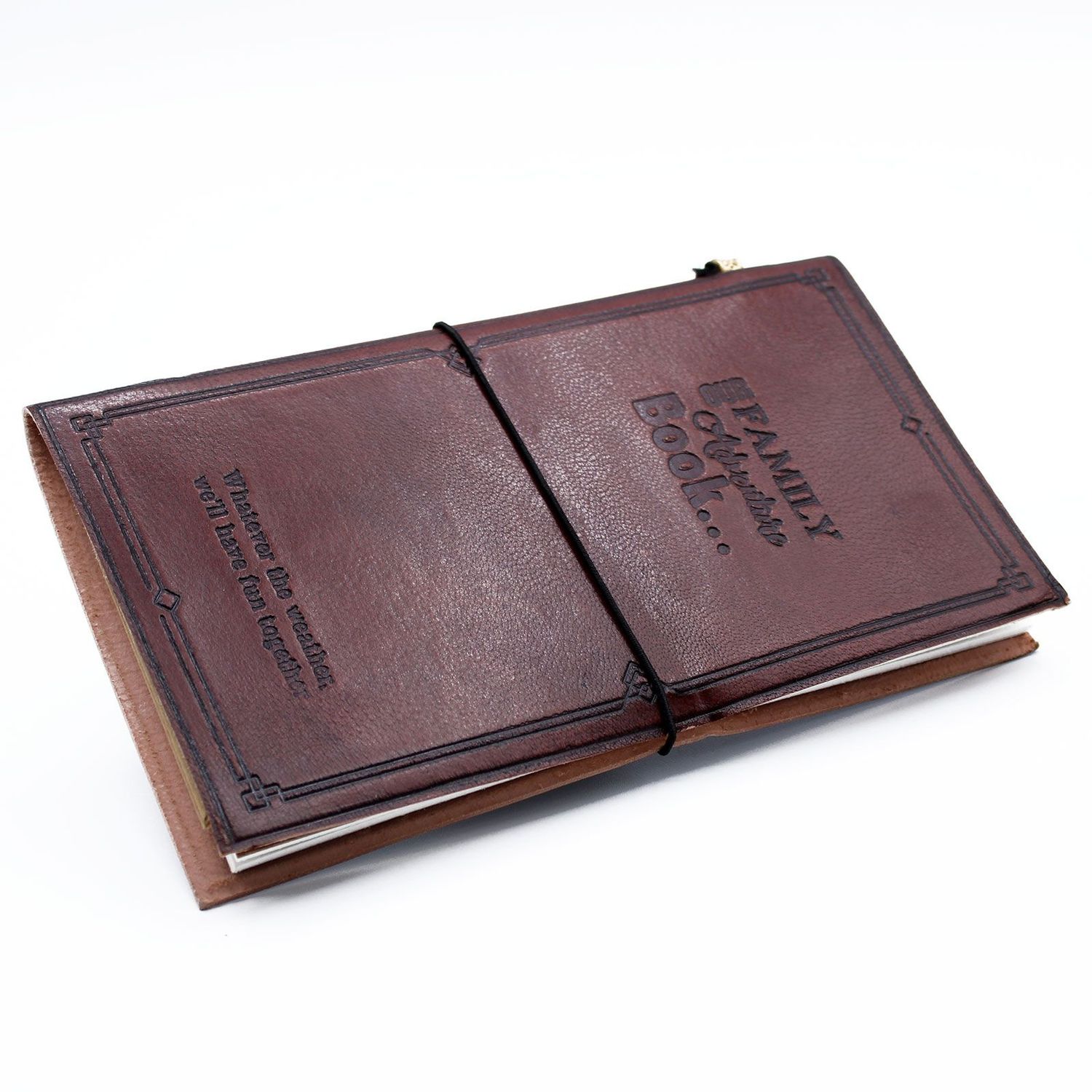 Handmade Leather Journal - Our Family Adventure Book - Brown (80 pages) Handmade Leather Journal - Our Family Adventure Book - Brown (80 pages)