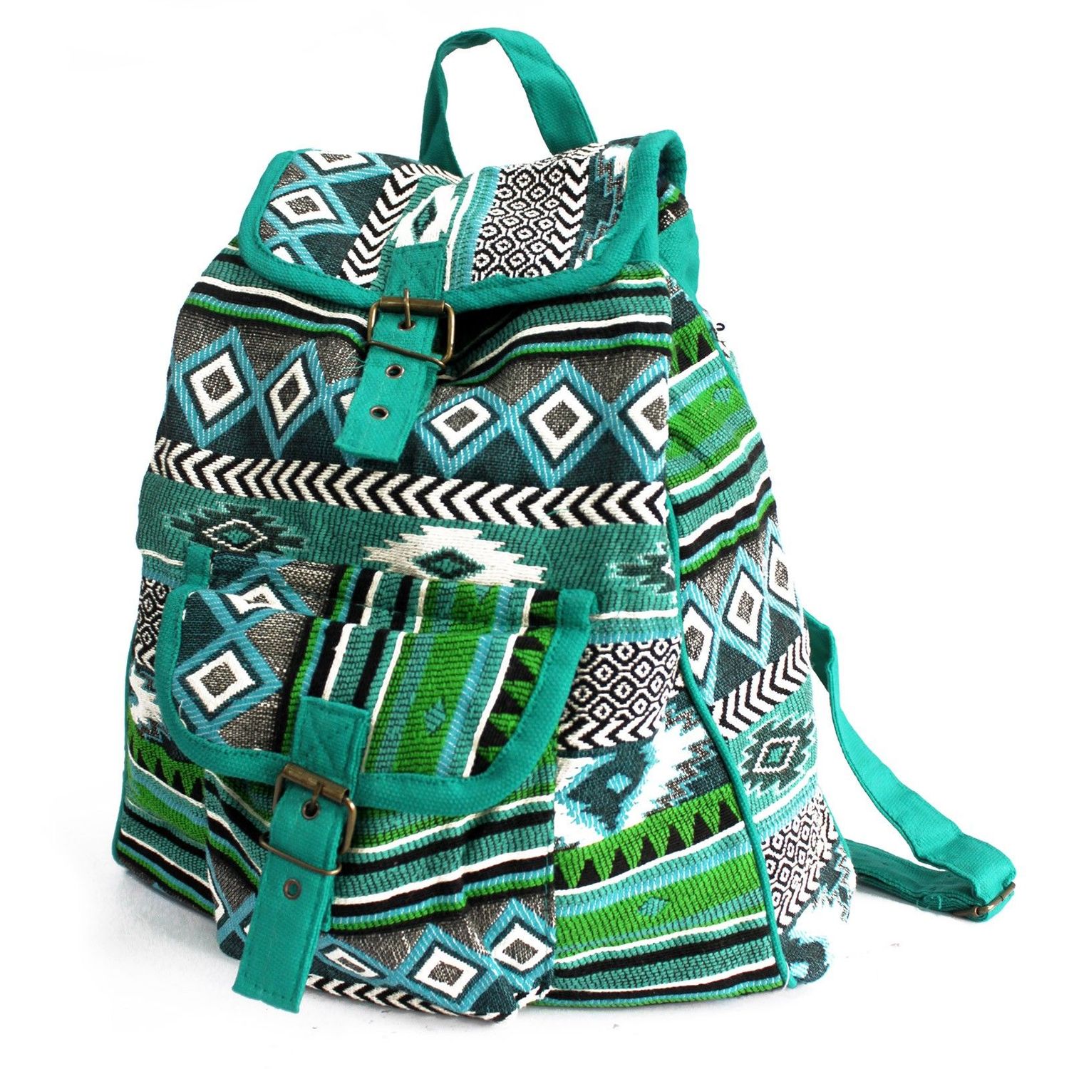Jacquard Bag - Teal Backpack Jacquard Bag - Teal Backpack