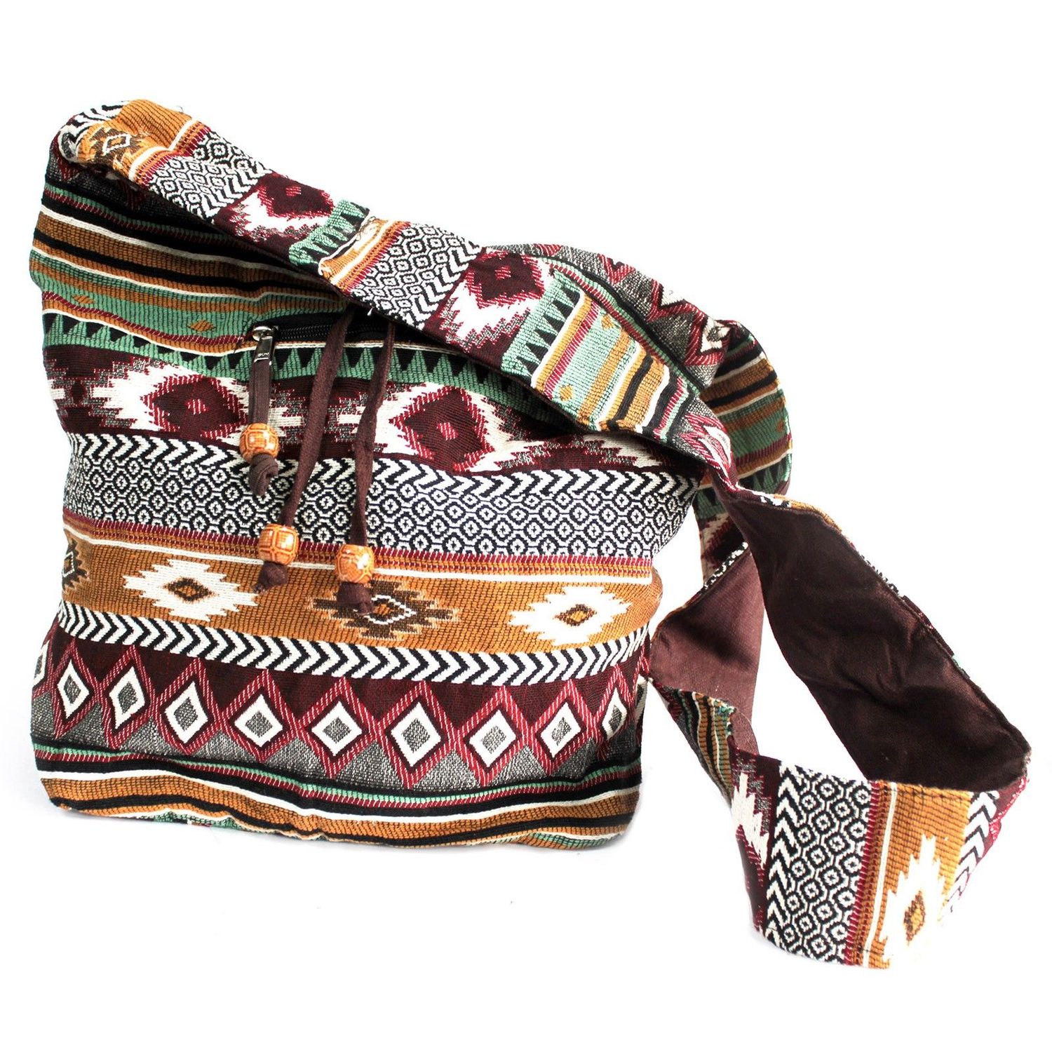 Jacquard Bag - Chocolate Student Back Jacquard Bag - Chocolate Student Back