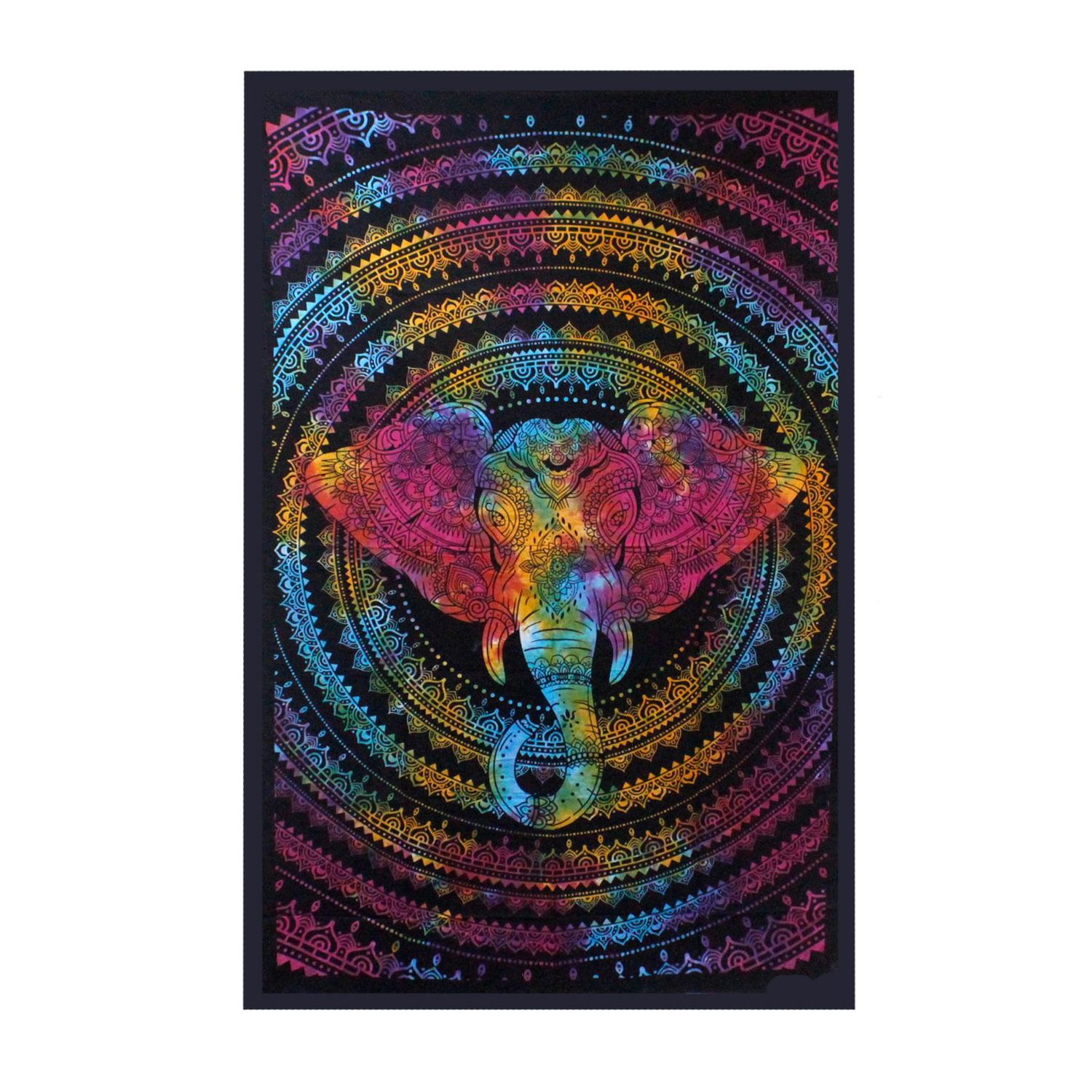 Single Cotton Bedspread + Wall Hanging - Elephant Head Single Cotton Bedspread + Wall Hanging - Elephant Head