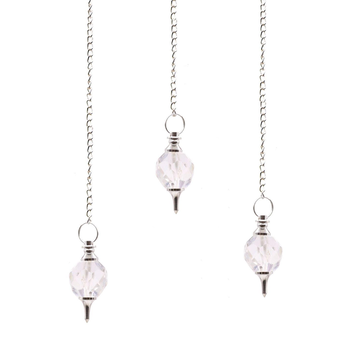 Facted Gemstone Pendulum - Rock Quartz Facted Gemstone Pendulum - Rock Quartz