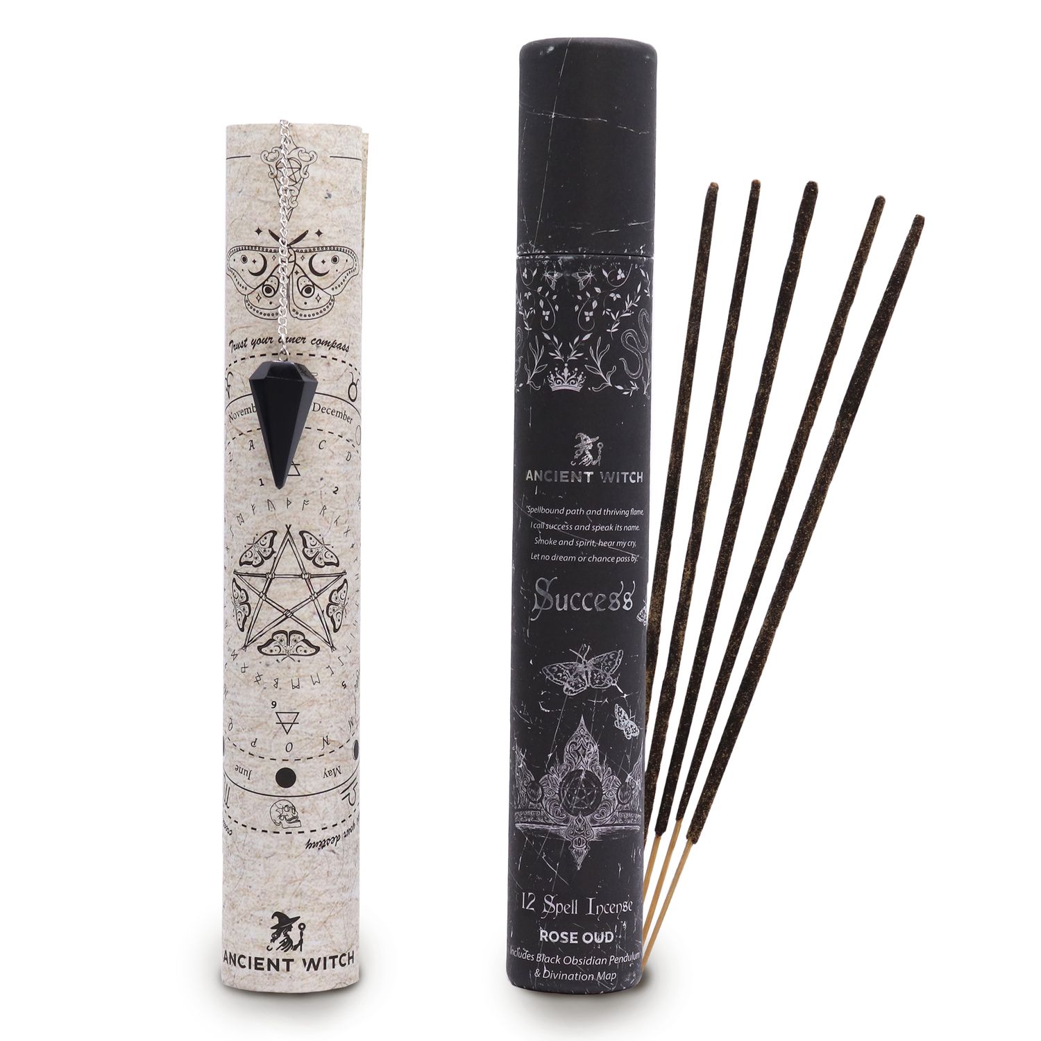 Ancient Witch Spell Incense - Success - Black Obsidian Pendulum Ancient Witch Spell Incense - Success - Black Obsidian Pendulum