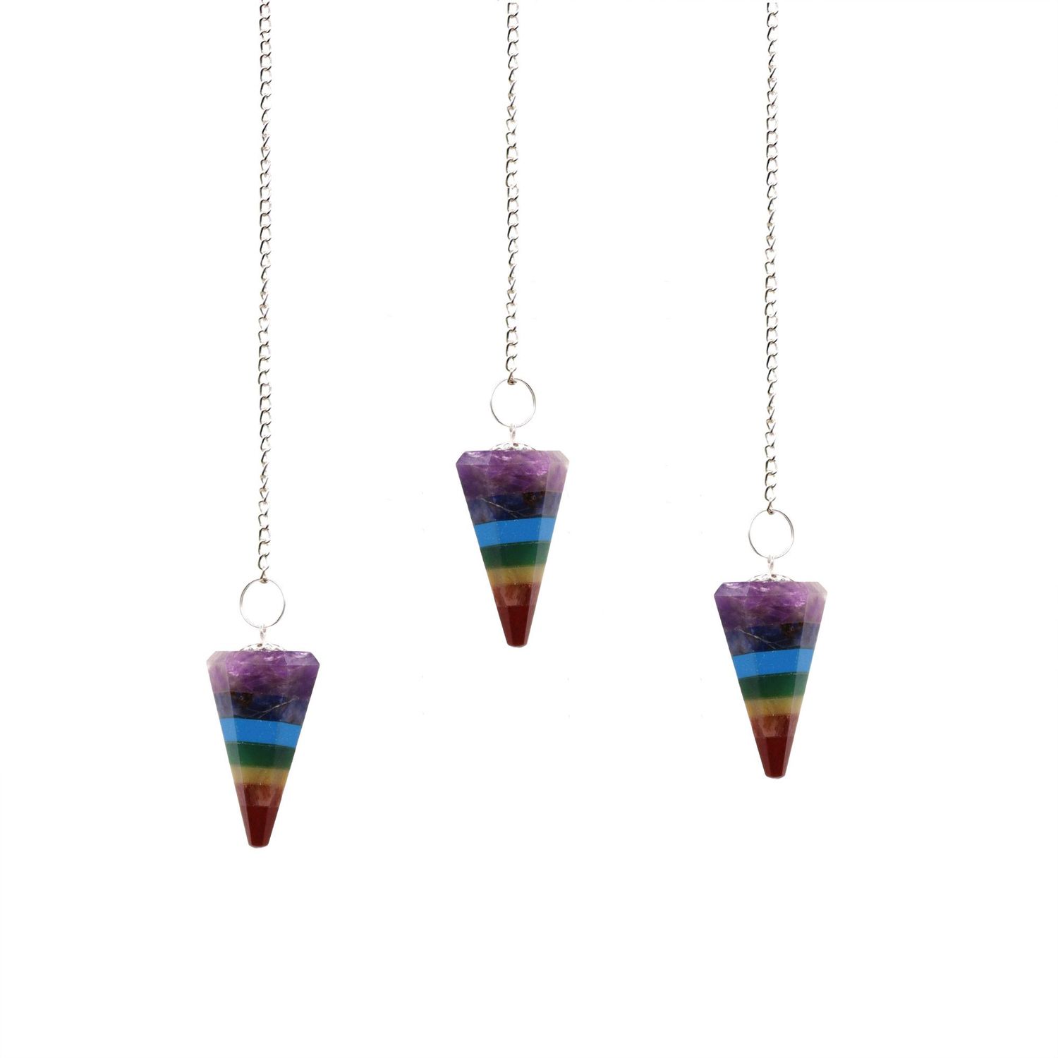 Chakra Style 7 Slice Pendulums Chakra Style 7 Slice Pendulums