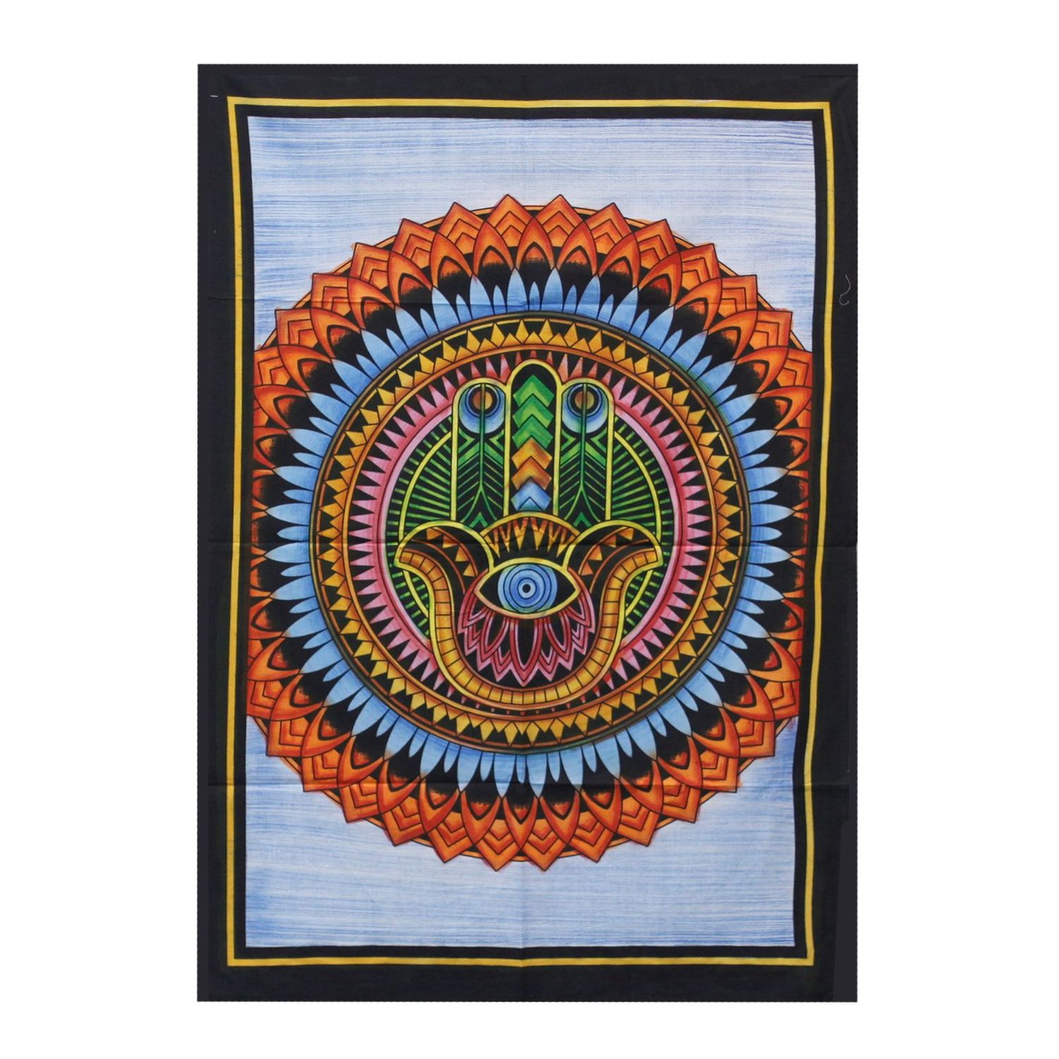 Handbrushed Cotton Wall Art - Hamsa Handbrushed Cotton Wall Art - Hamsa