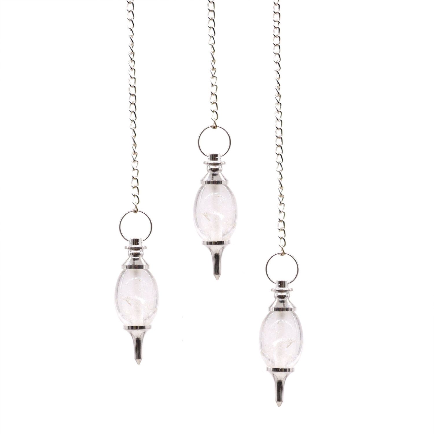 Lingam Shaped Gemstone Pendulum - Rock Quartz Lingam Shaped Gemstone Pendulum - Rock Quartz