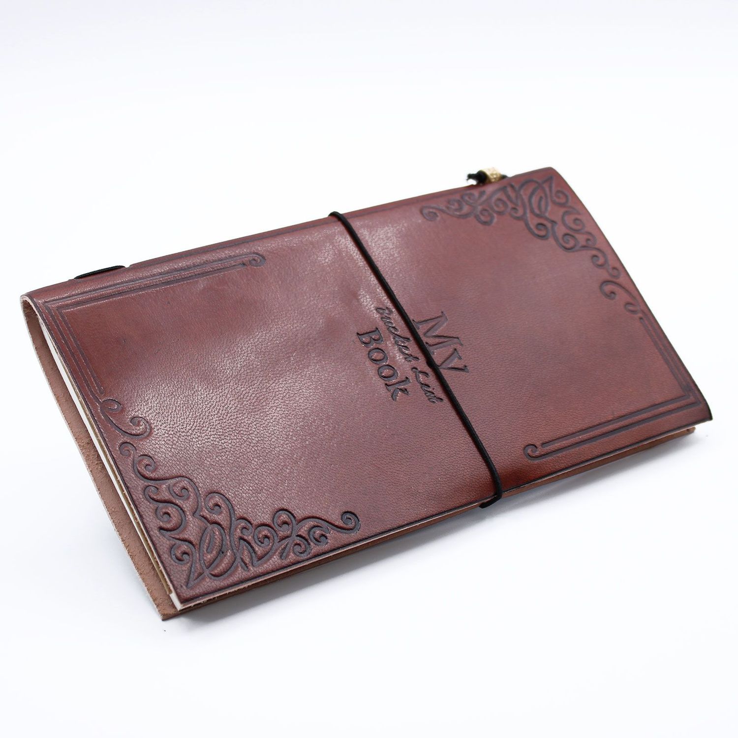 Handmade Leather Journal - My Bucket List Book - Brown (80 pages) Handmade Leather Journal - My Bucket List Book - Brown (80 pages)