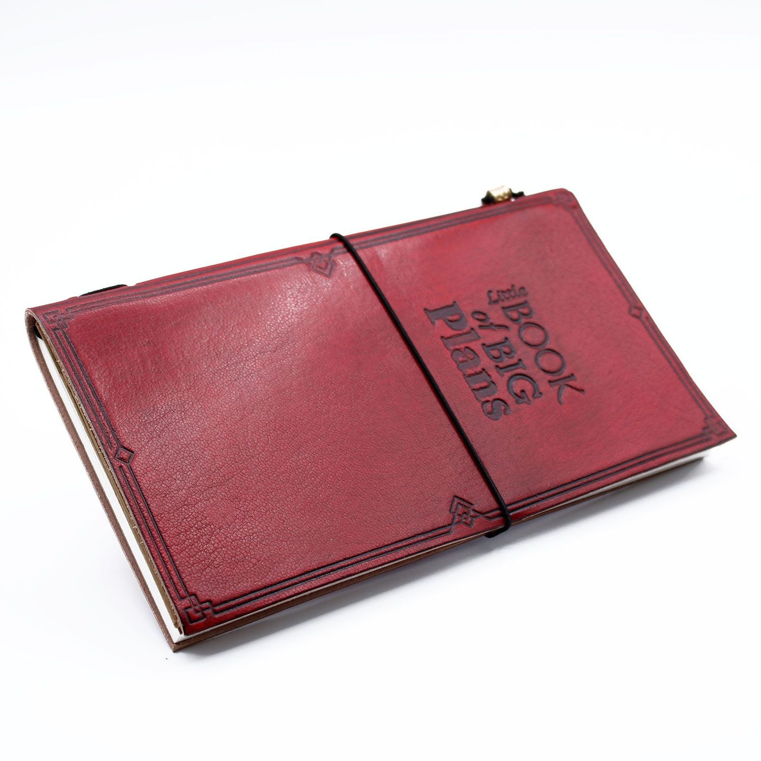 Handmade Leather Journal - Little Book of Big Plans - Red (80 pages) Handmade Leather Journal - Little Book of Big Plans - Red (80 pages)