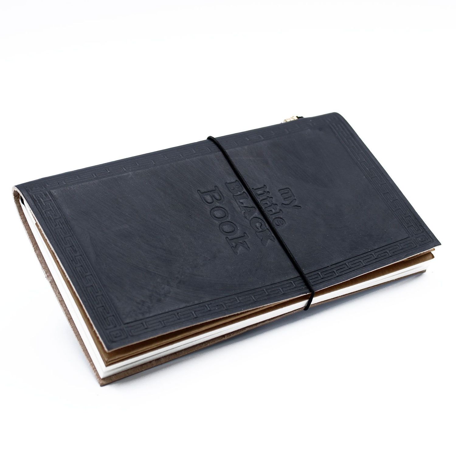 Handmade Leather Journal - My Little Black Book - Black (80 pages) Handmade Leather Journal - My Little Black Book - Black (80 pages)
