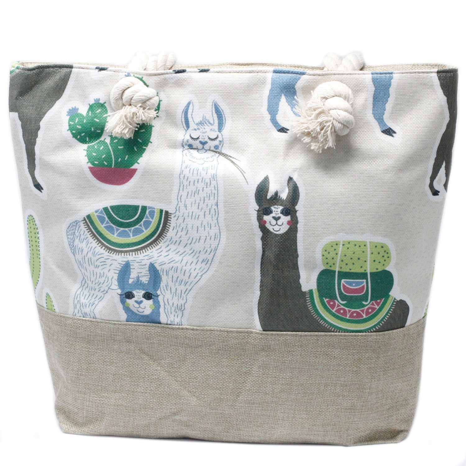 Rope Handle Bag - Llamas Rope Handle Bag - Llamas