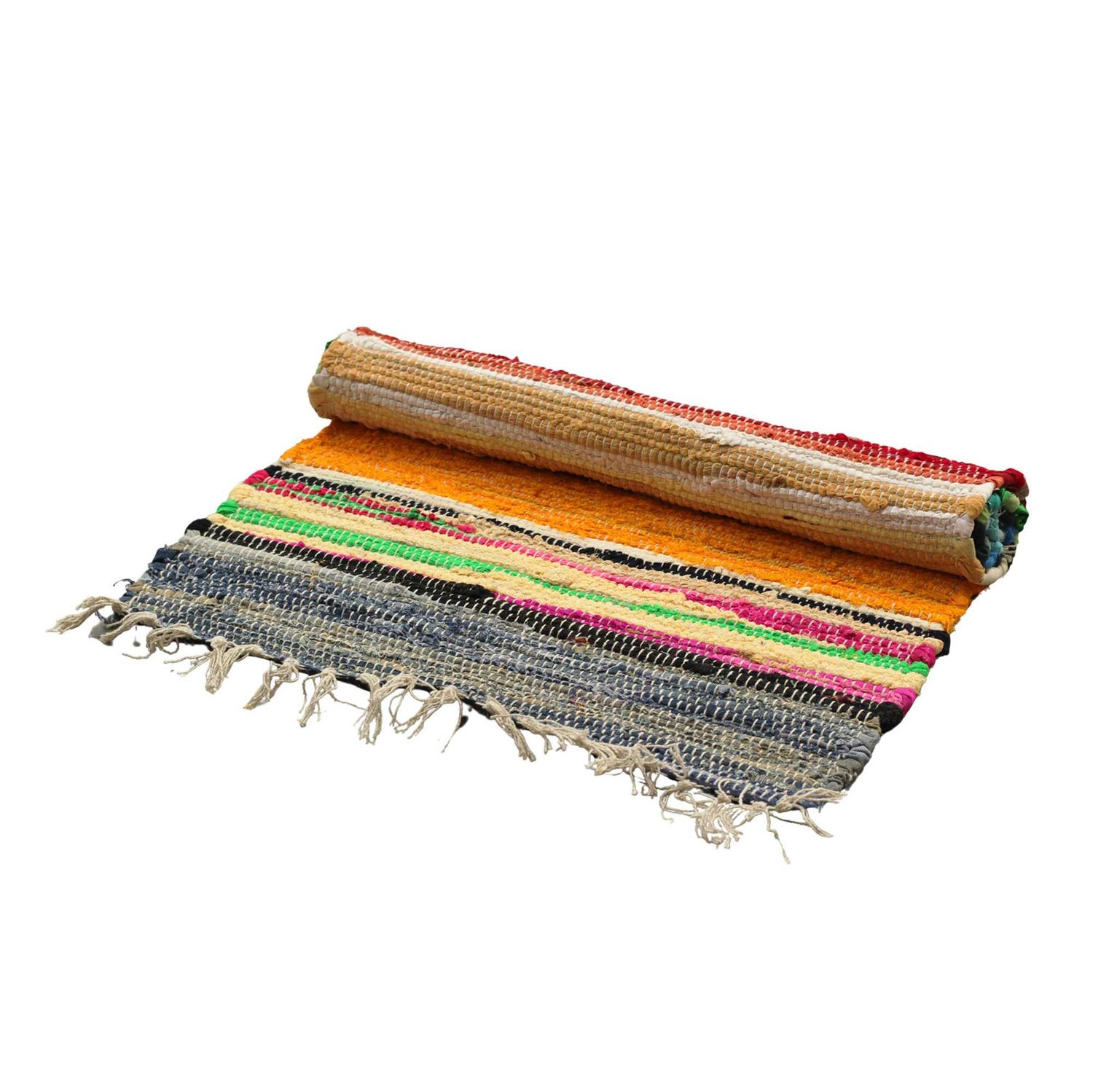 Small Rag Rug - 50x90cm - premium quality - Rainbow Colours Small Rag Rug - 50x90cm - premium quality - Rainbow Colours