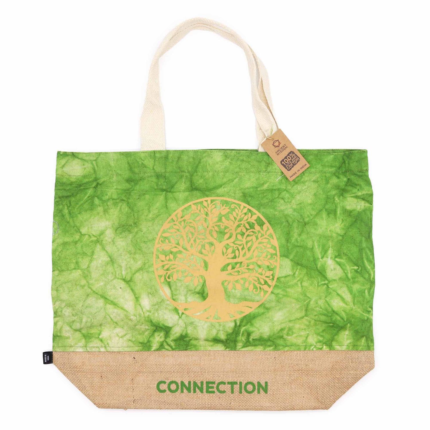 All Natural Bag - Green Stonewash - Tree of Life - Connection All Natural Bag - Green Stonewash - Tree of Life - Connection