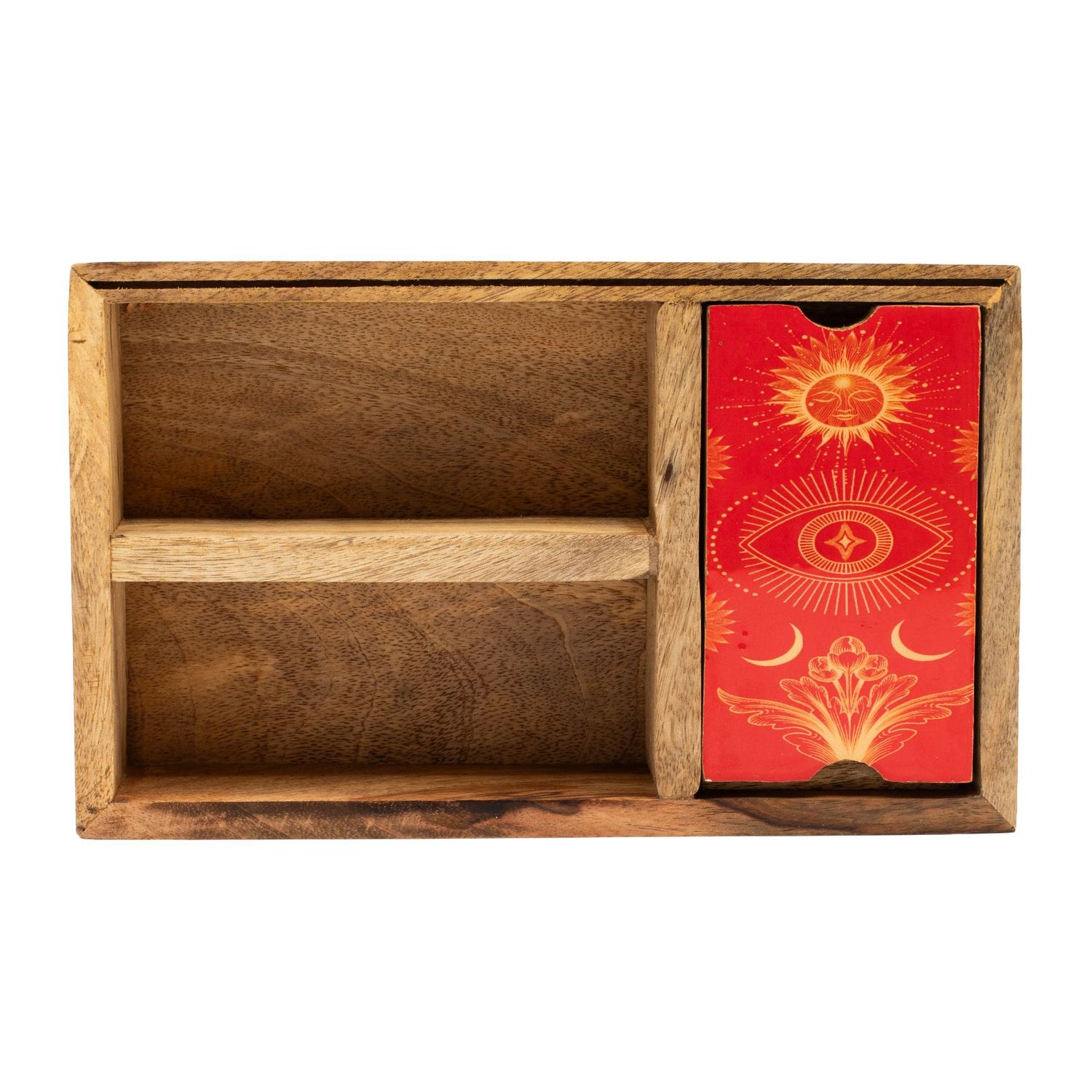 Three Section Tarot Box with Card Holder Three Section Tarot Box with Card Holder