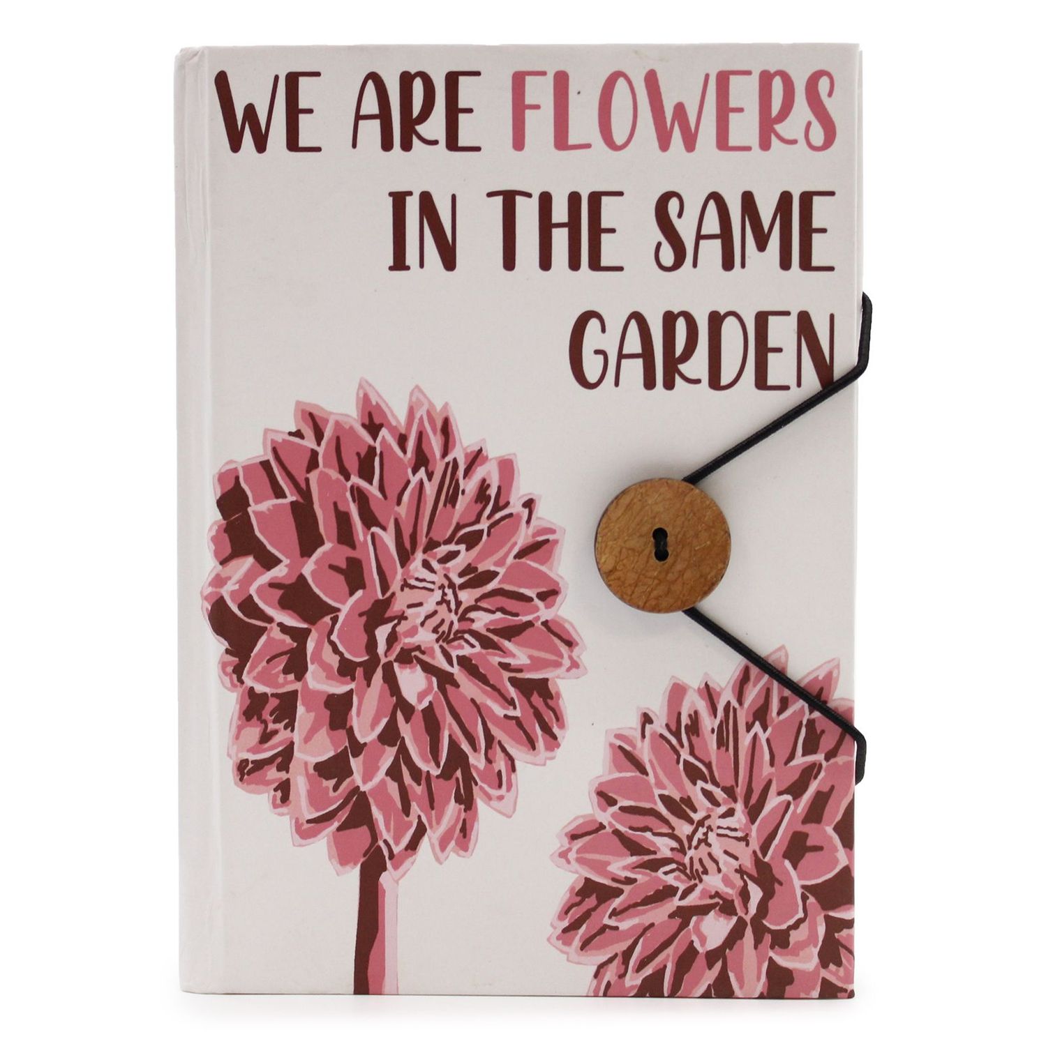 Notebook with strap - Flowers in the same garden Notebook with strap - Flowers in the same garden