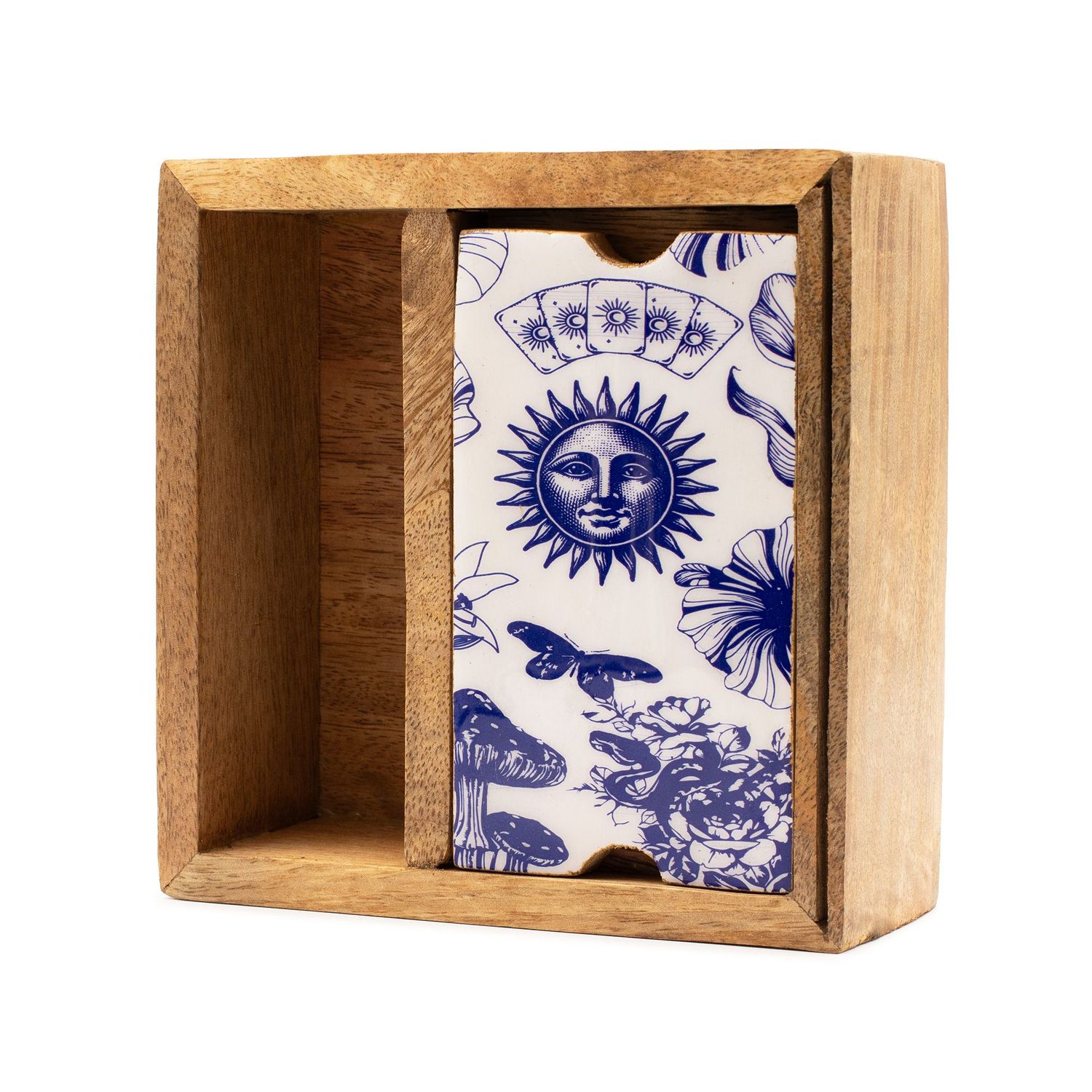 Two Section Tarot Box with Card Holder Two Section Tarot Box with Card Holder