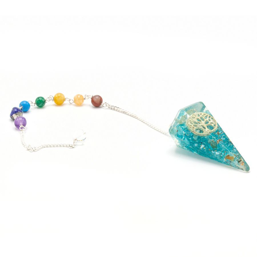 Orgonite Power Chakra Pendulum - Tree of Life Orgonite Power Chakra Pendulum - Tree of Life