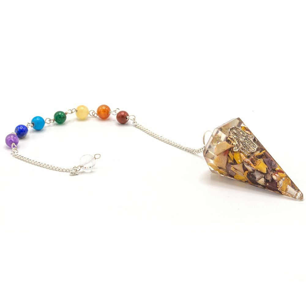 Orgonite Power Chakra Pendulum - Hamsa Orgonite Power Chakra Pendulum - Hamsa