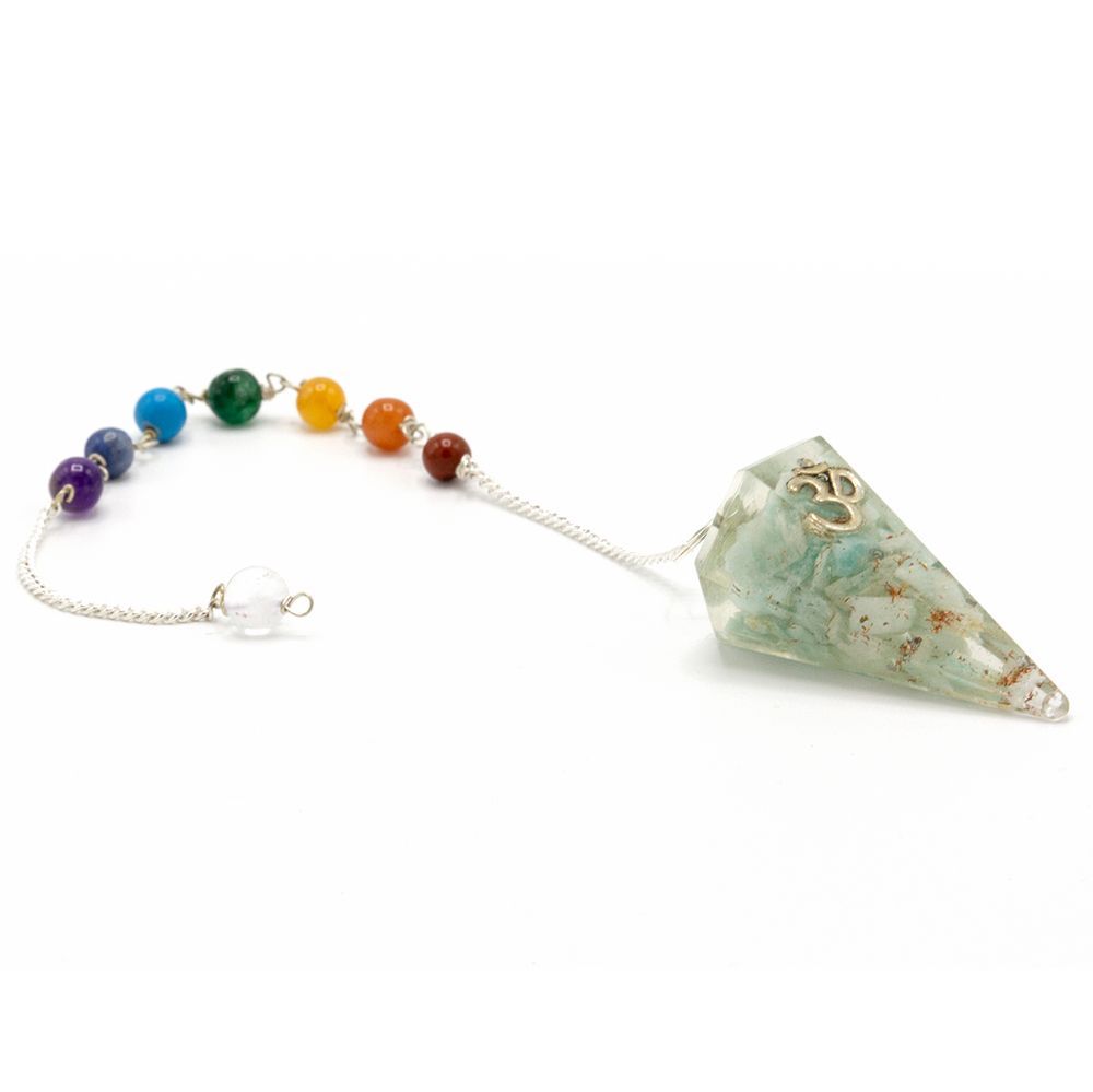 Orgonite Power Chakra Pendulum - Om Orgonite Power Chakra Pendulum - Om