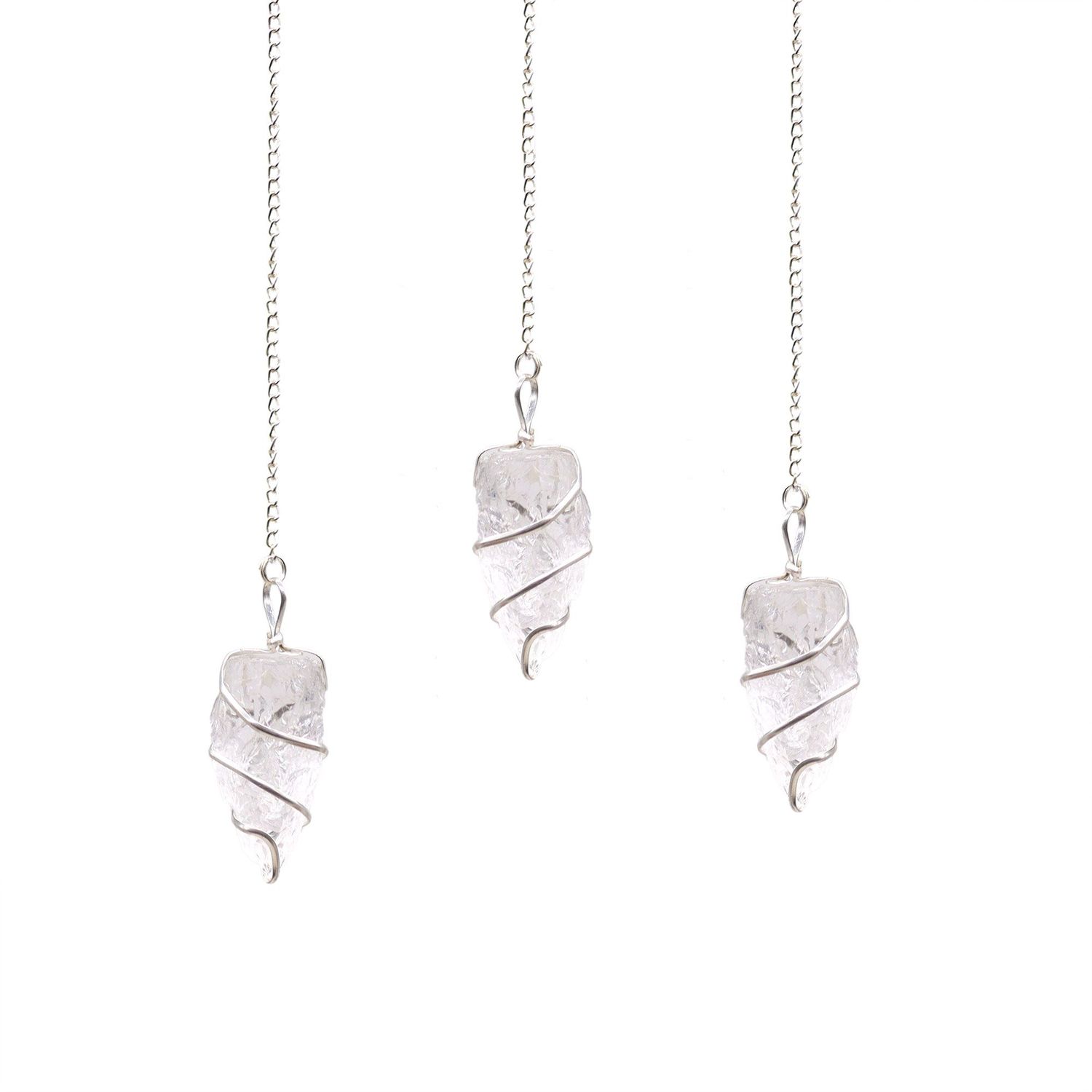 Raw Gemstone Pendulum - Rock Quartz Raw Gemstone Pendulum - Rock Quartz