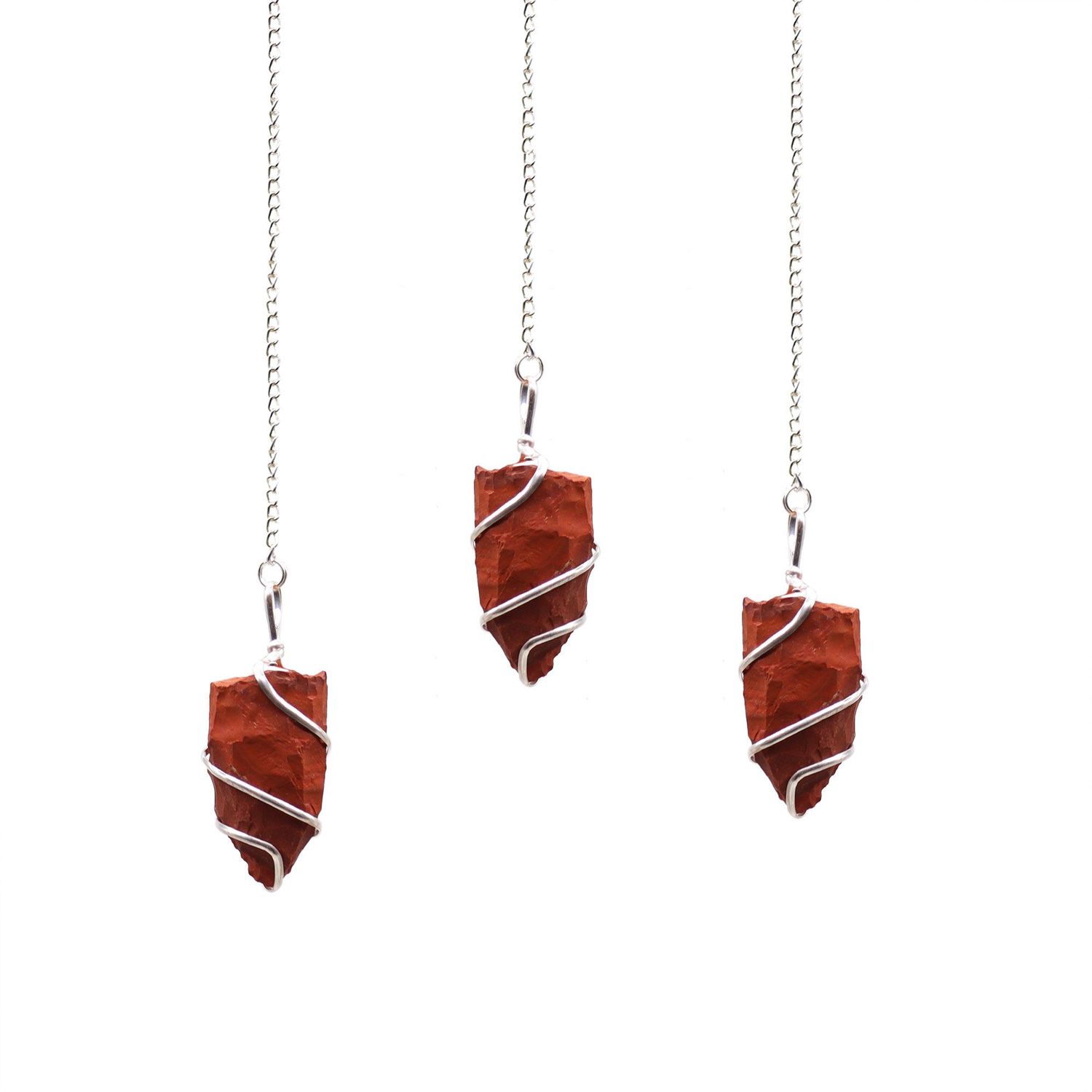 Raw Gemstone Pendulum - Red Jasper Raw Gemstone Pendulum - Red Jasper
