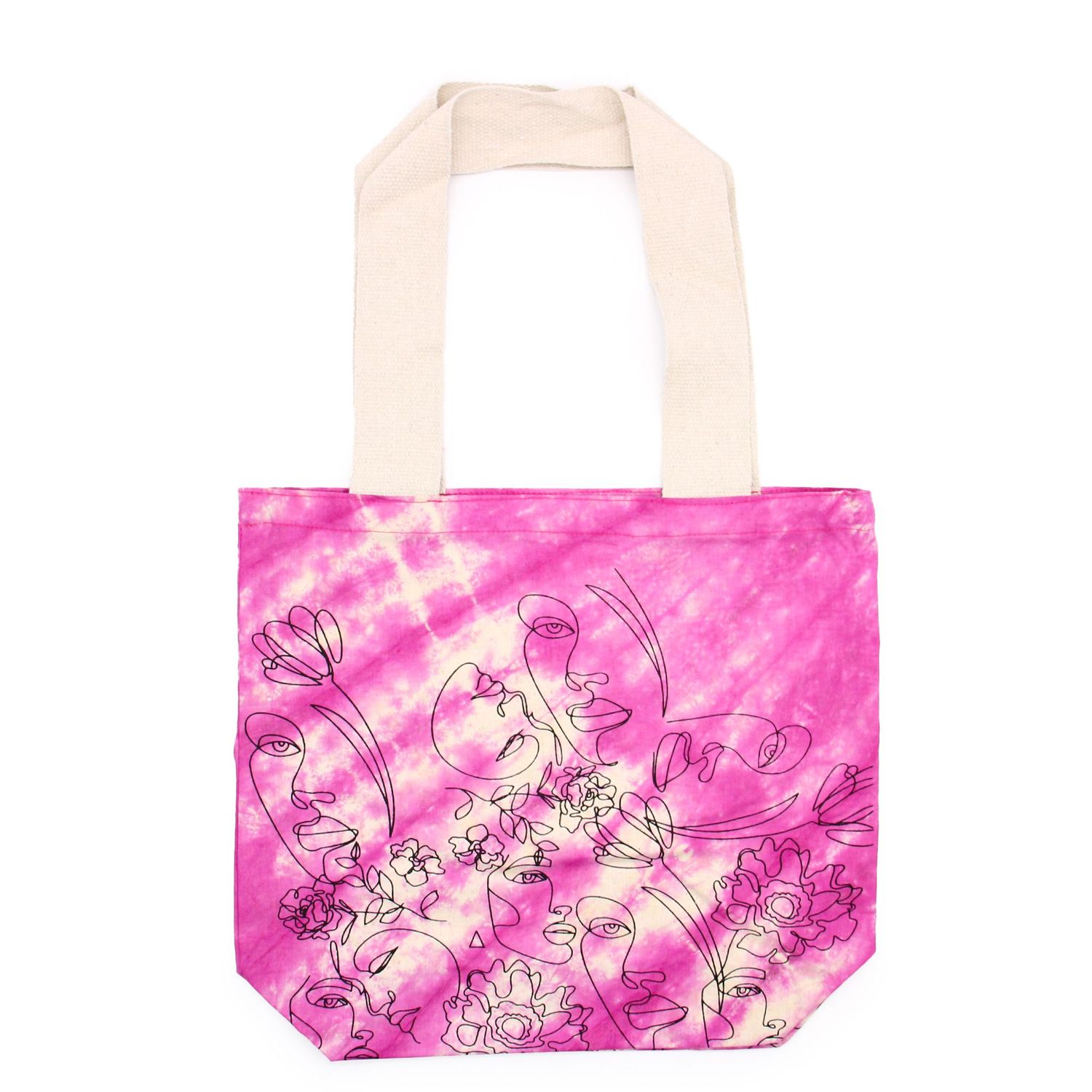 Tye-Dye Cotton Bag (6oz) - 38x42x12cm - Pretty Face - Magento - Natural Handle Tye-Dye Cotton Bag (6oz) - 38x42x12cm - Pretty Face - Magento - Natural Handle