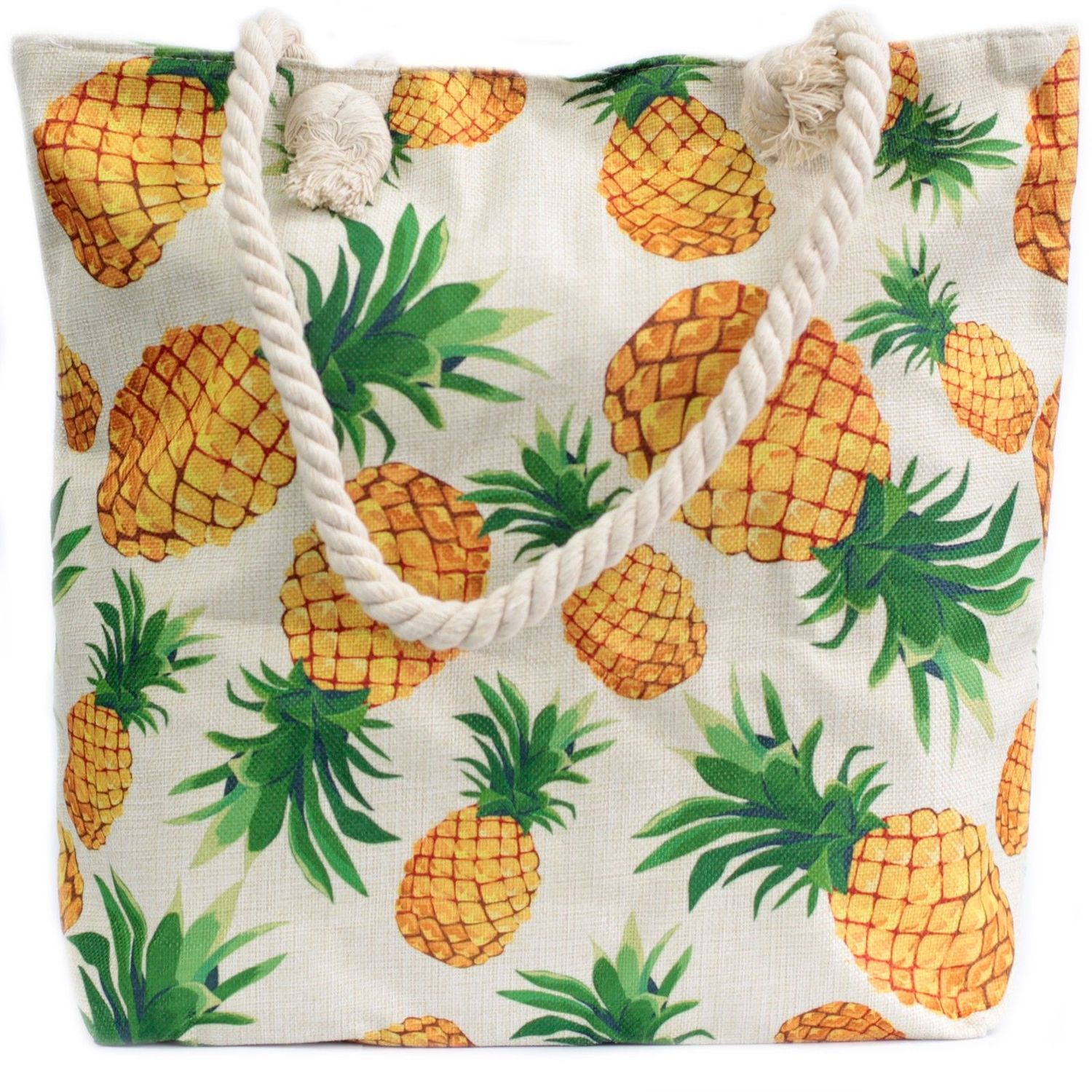 Rope Handle Bag - Pineapples Rope Handle Bag - Pineapples