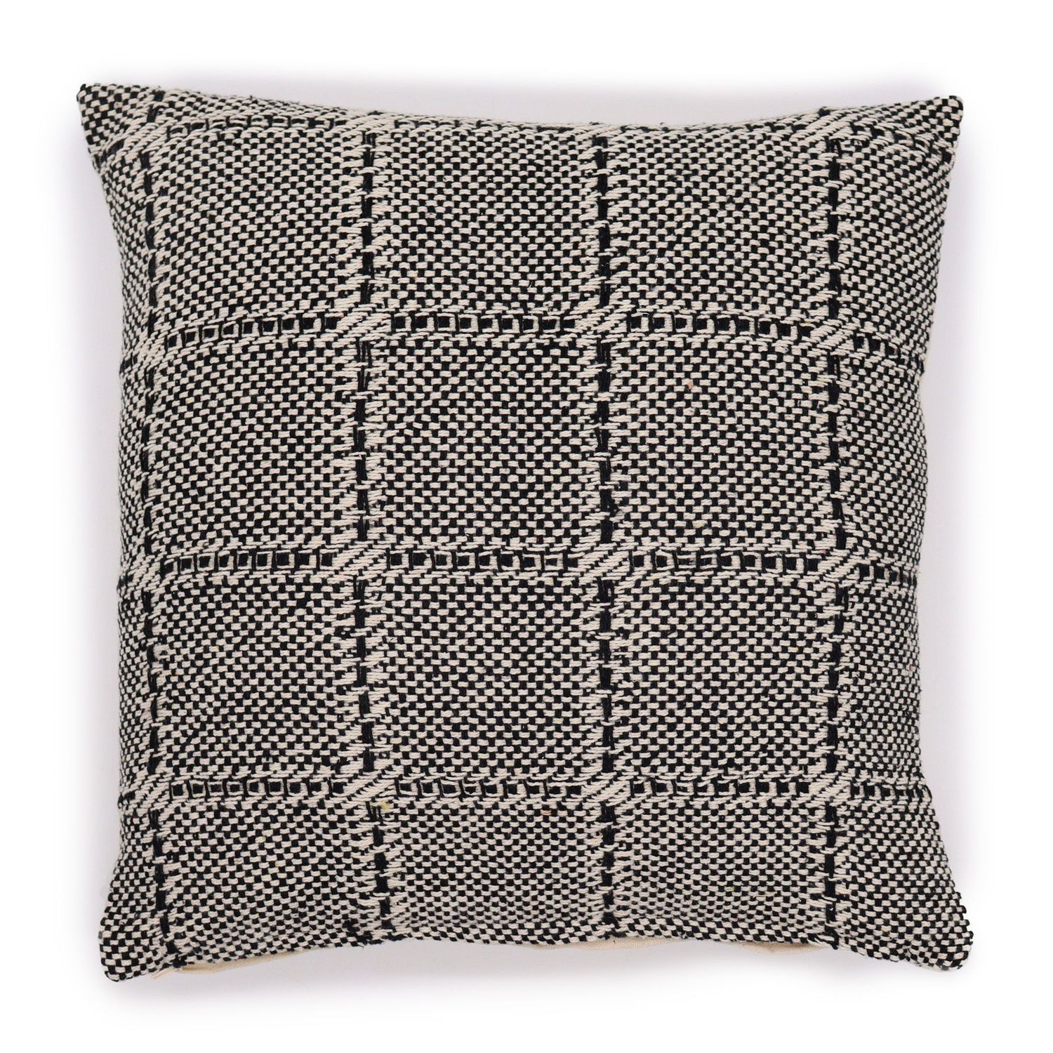 Classic Cushion Cover - Squares Grey - 40x40cm Classic Cushion Cover - Squares Grey - 40x40cm