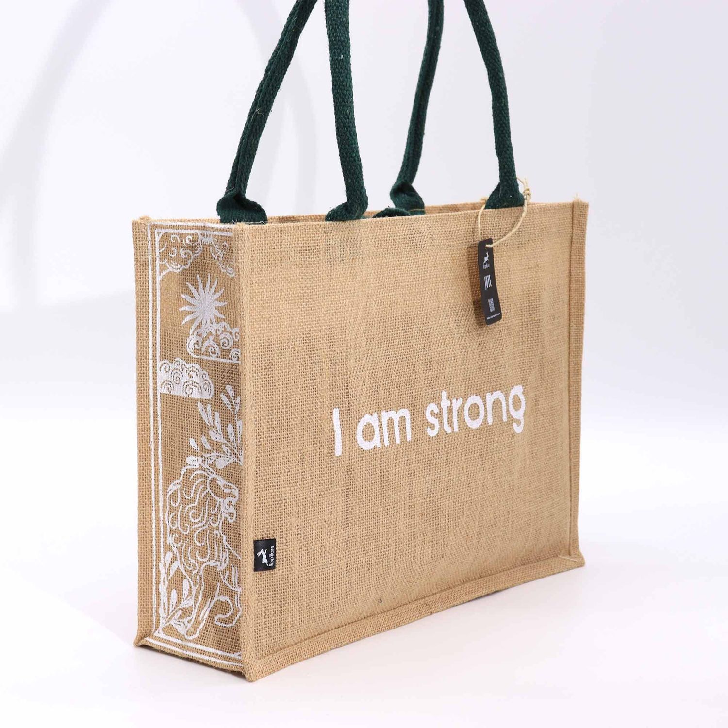 Hop Hare Jute Big Bag - I am Strong Hop Hare Jute Big Bag - I am Strong