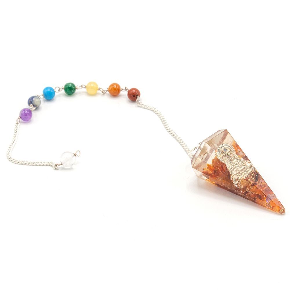 Orgonite Power Chakra Pendulum - Buddha Orgonite Power Chakra Pendulum - Buddha
