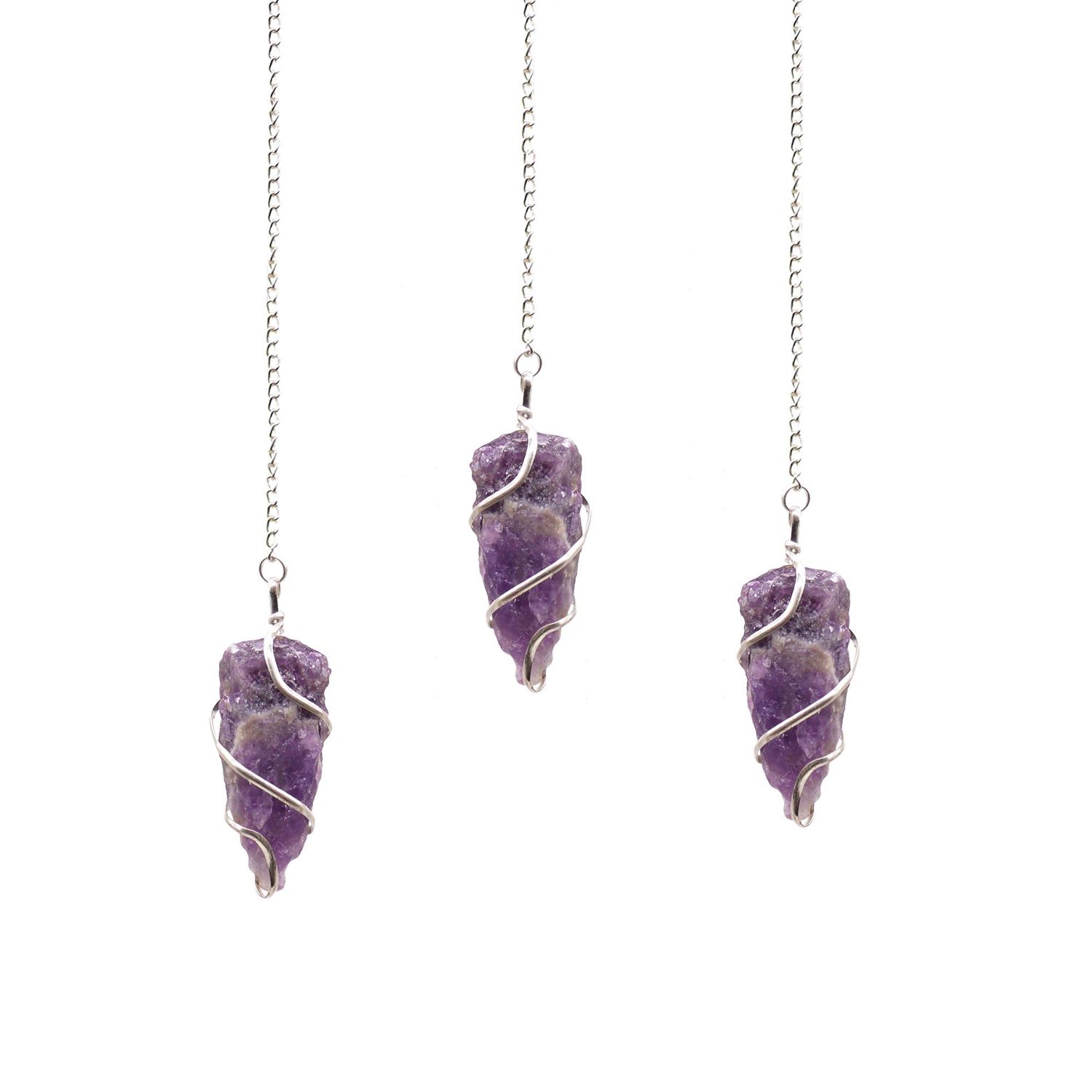 Raw Gemstone Pendulum - Amethyst Raw Gemstone Pendulum - Amethyst