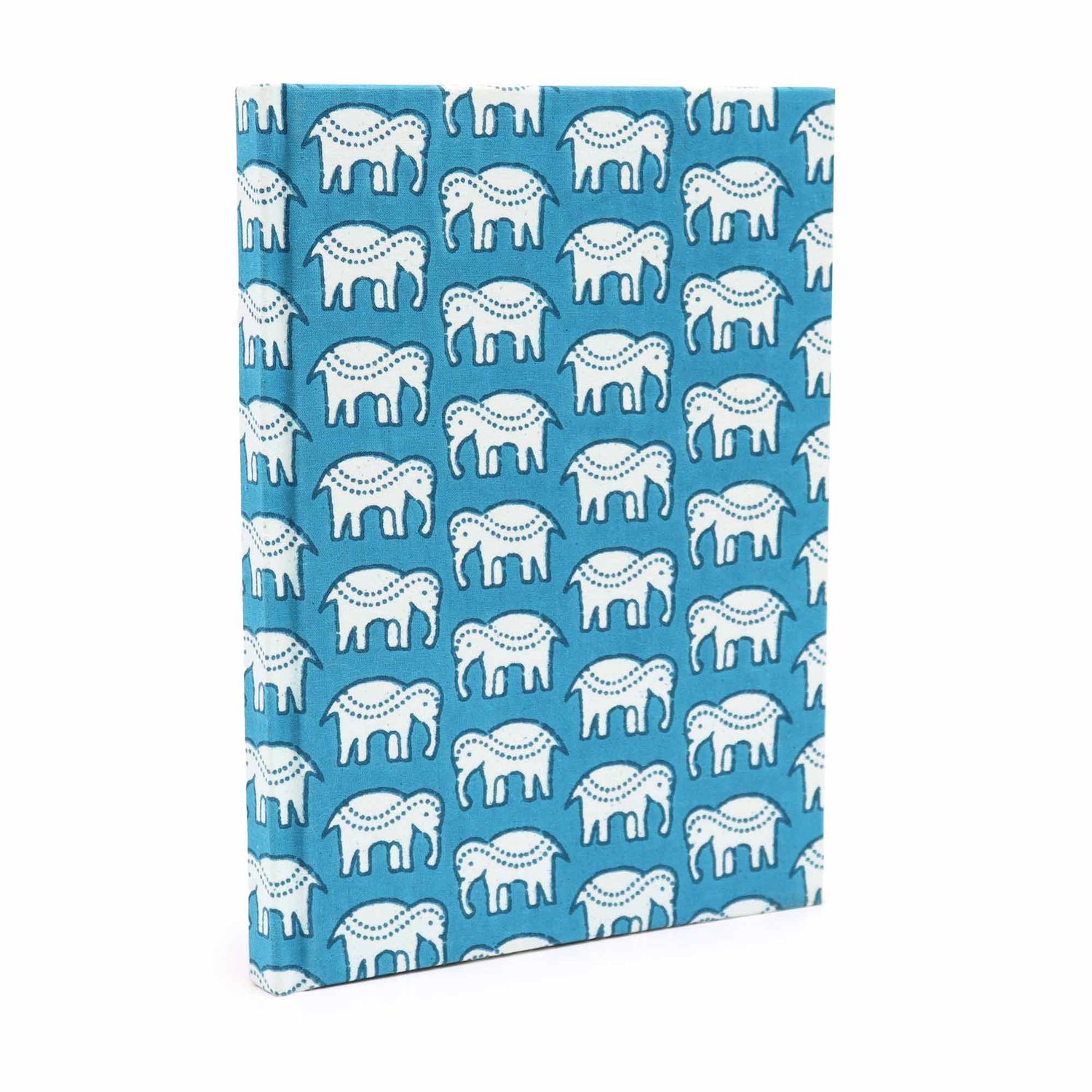 Cotton Bound Notebooks 20x15cm - 96 pages - Teal Elephants Cotton Bound Notebooks 20x15cm - 96 pages - Teal Elephants