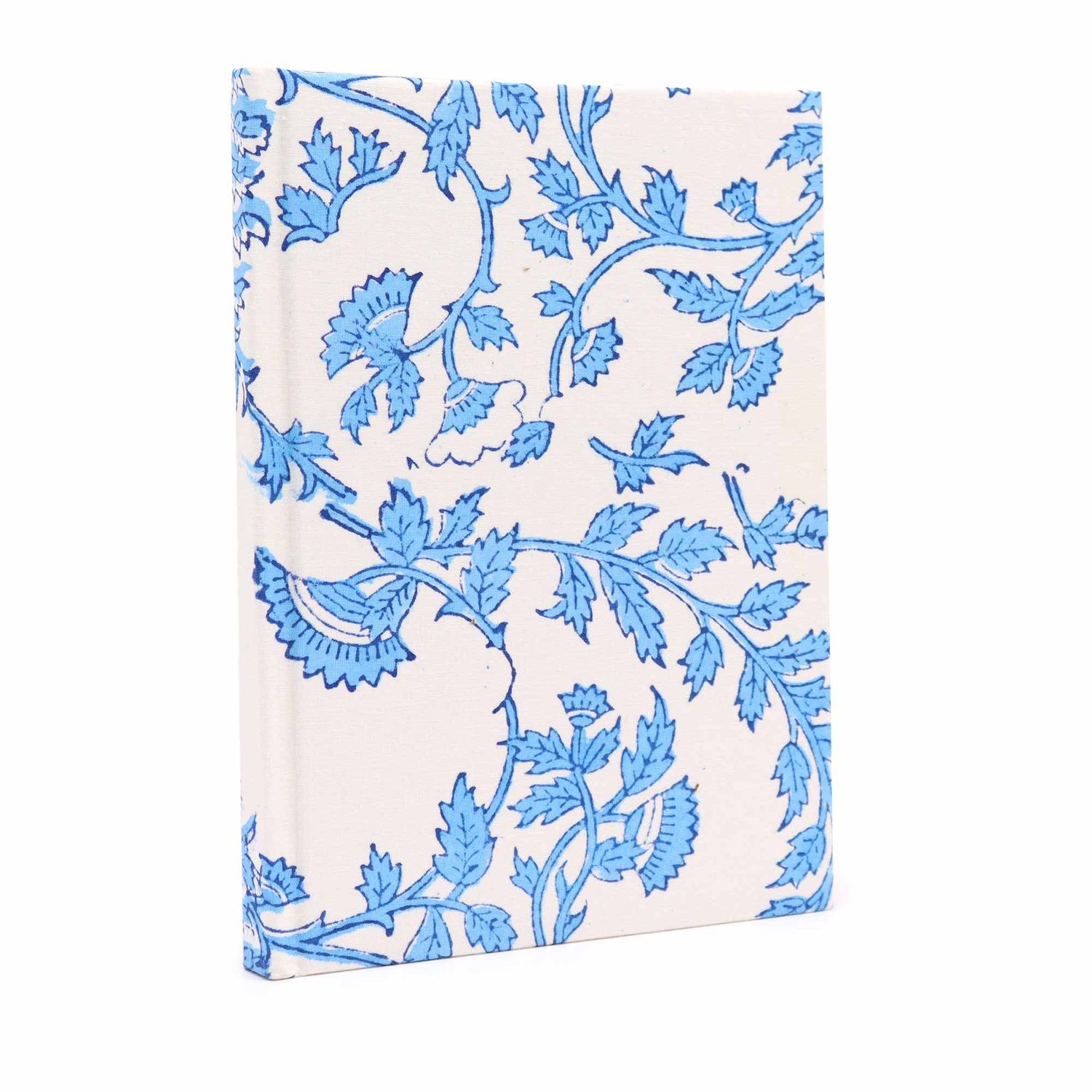 Cotton Bound Notebooks 20x15cm - 96 pages - Pale Blue Floral Cotton Bound Notebooks 20x15cm - 96 pages - Pale Blue Floral