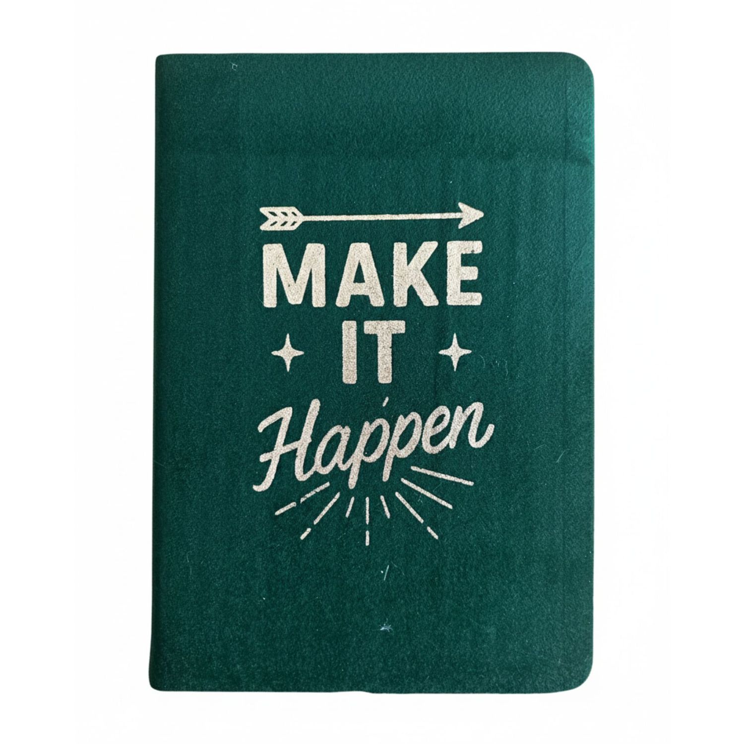 Dark Green Velvet Notebook - 80 pages - Make It Happen Dark Green Velvet Notebook - 80 pages - Make It Happen