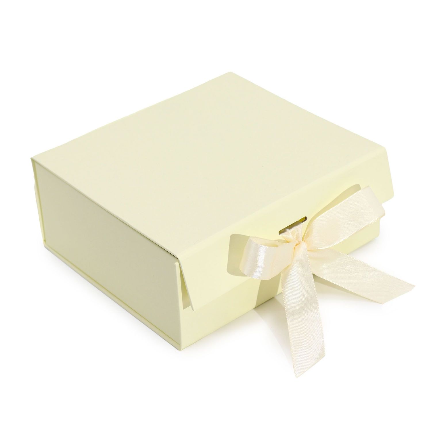 Flat Pack Gift Box - Medium Square (20x18.2x8cm) - Ivory Flat Pack Gift Box - Medium Square (20x18.2x8cm) - Ivory