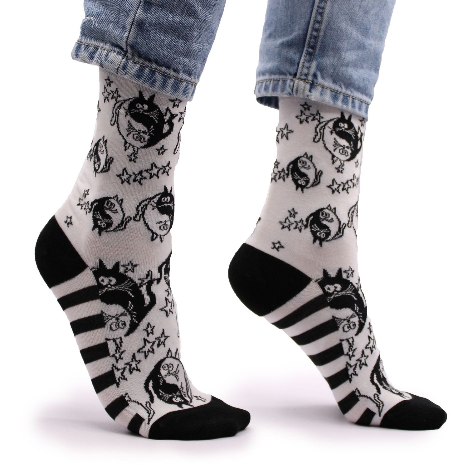 Hop Hare Bamboo Socks S/M - Ying Yang Hop Hare Bamboo Socks S/M - Ying Yang