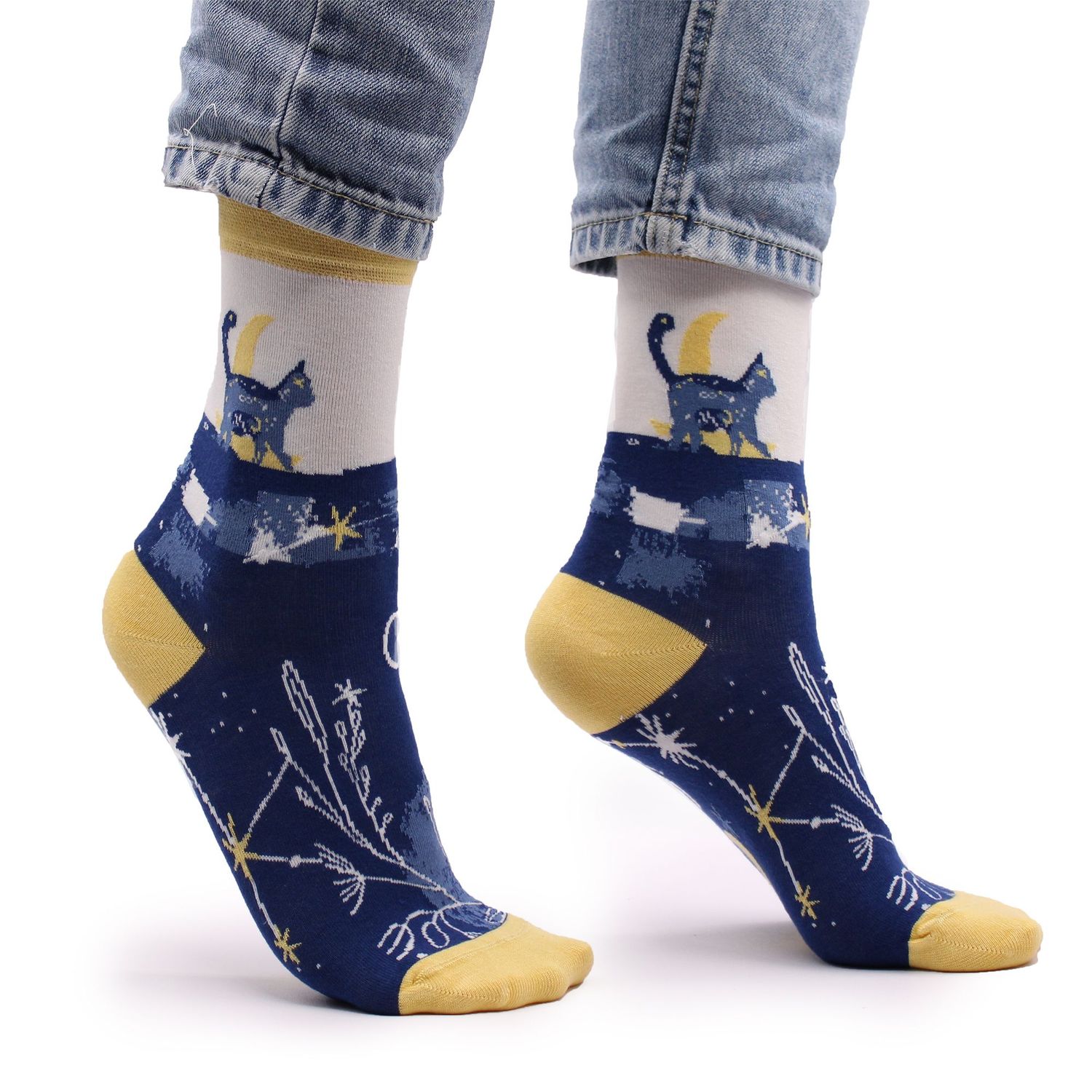 Hop Hare Bamboo Socks S/M - Midnight Cat Hop Hare Bamboo Socks S/M - Midnight Cat