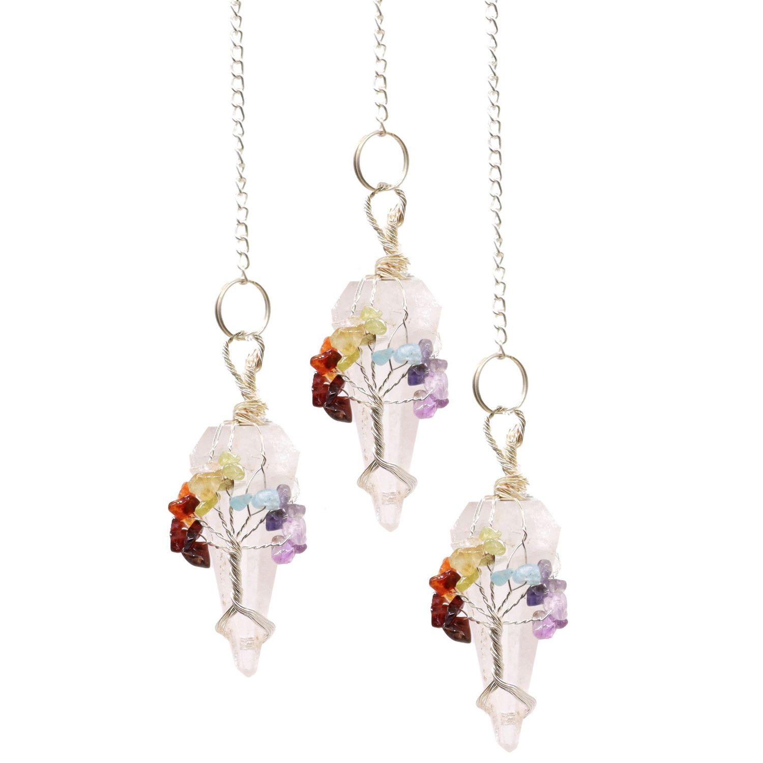 Magic Pendulum - Seven Chakra - Rock Quartz Magic Pendulum - Seven Chakra - Rock Quartz