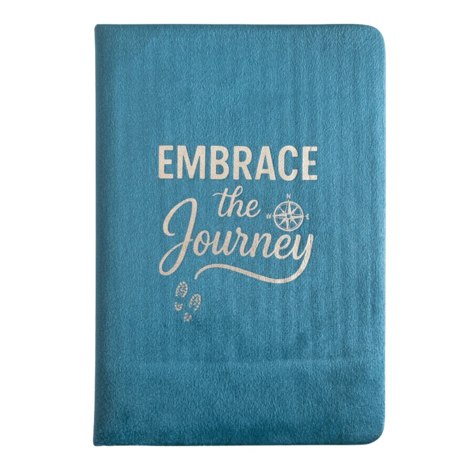 Light Blue Velvet Notebook - 80 pages - Embrace The Journey Light Blue Velvet Notebook - 80 pages - Embrace The Journey