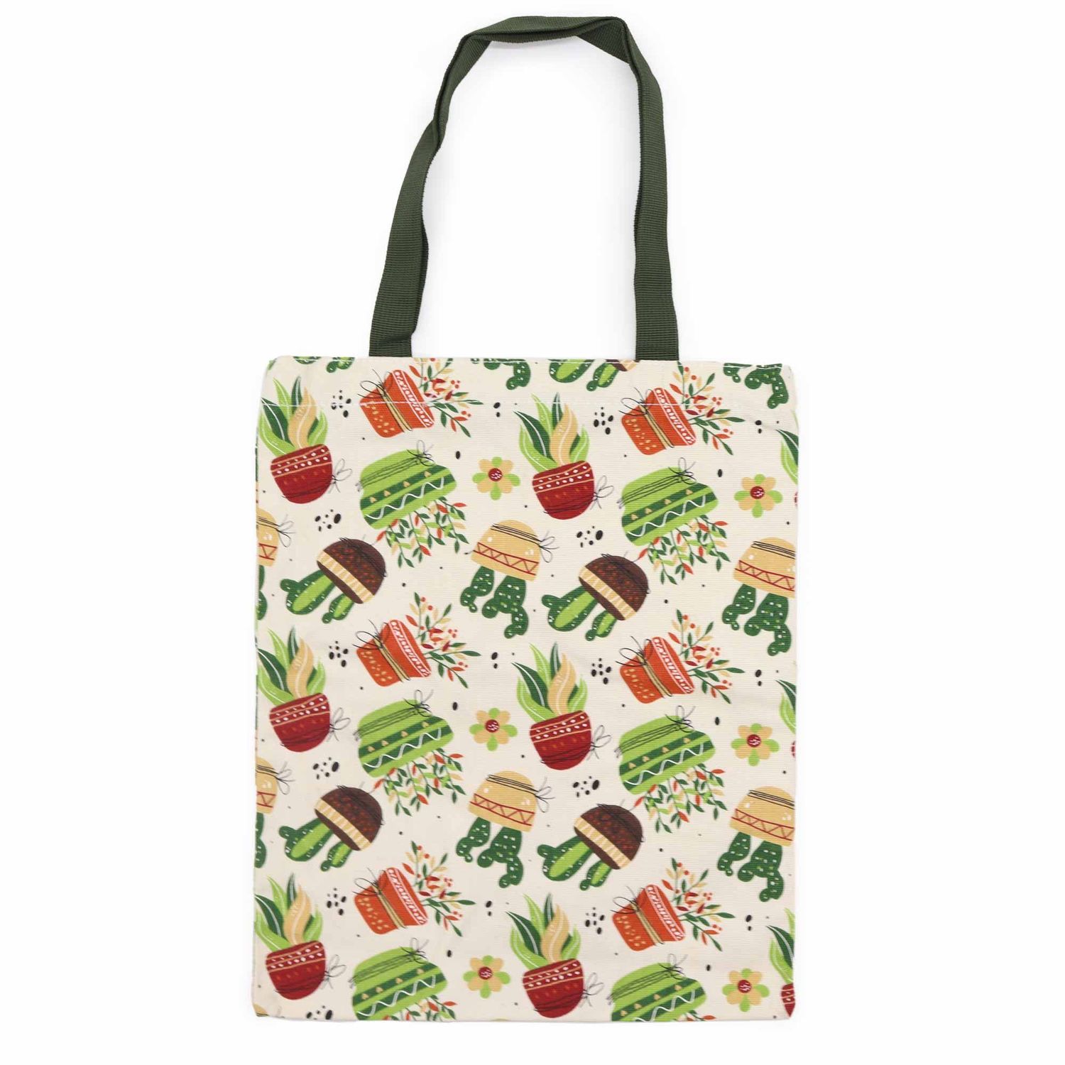 Classic Tote Zipper Bag (Caktus Motiff) 40x34cm Classic Tote Zipper Bag (Caktus Motiff) 40x34cm