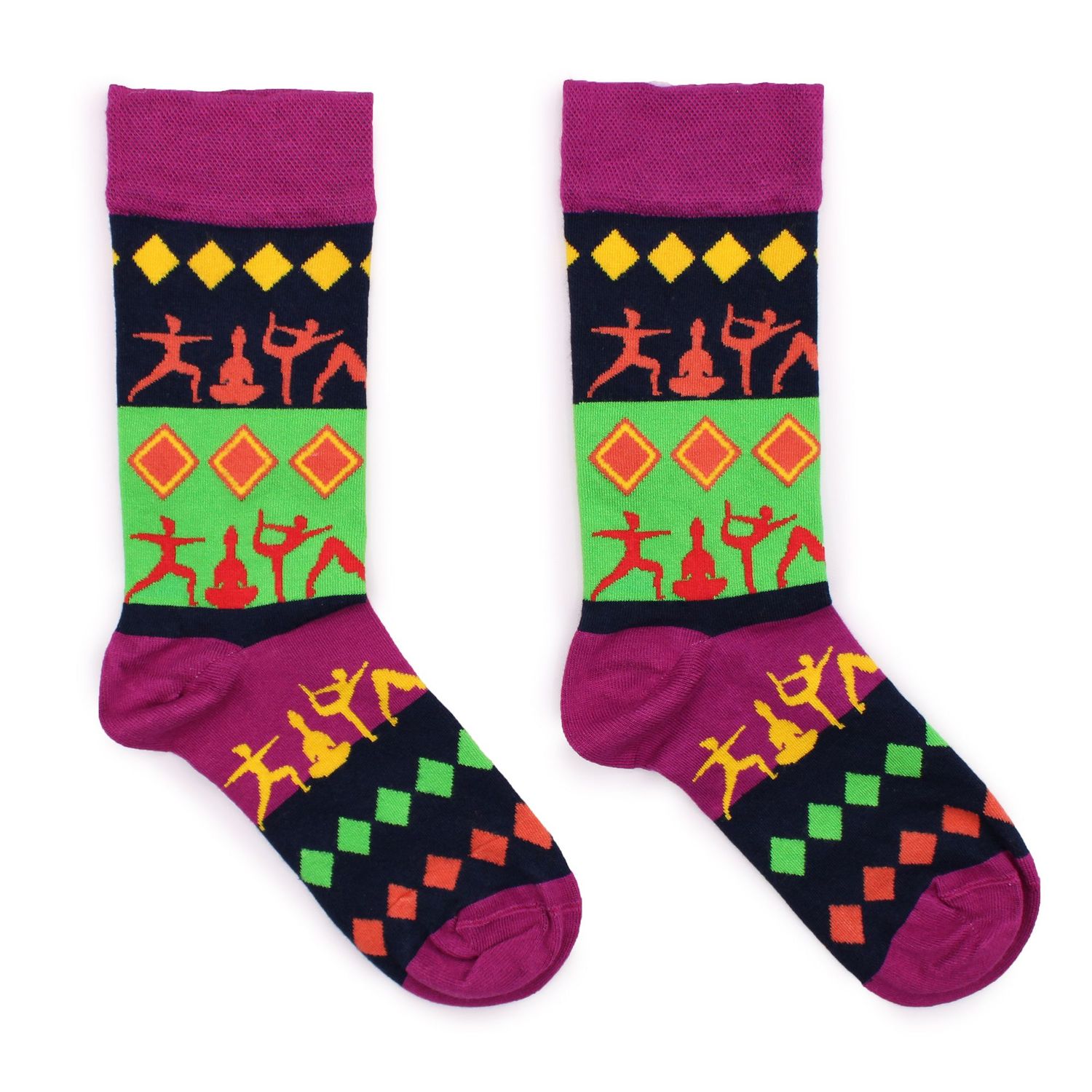 Hop Hare Bamboo Socks M/L - Yoga Poses Hop Hare Bamboo Socks M/L - Yoga Poses