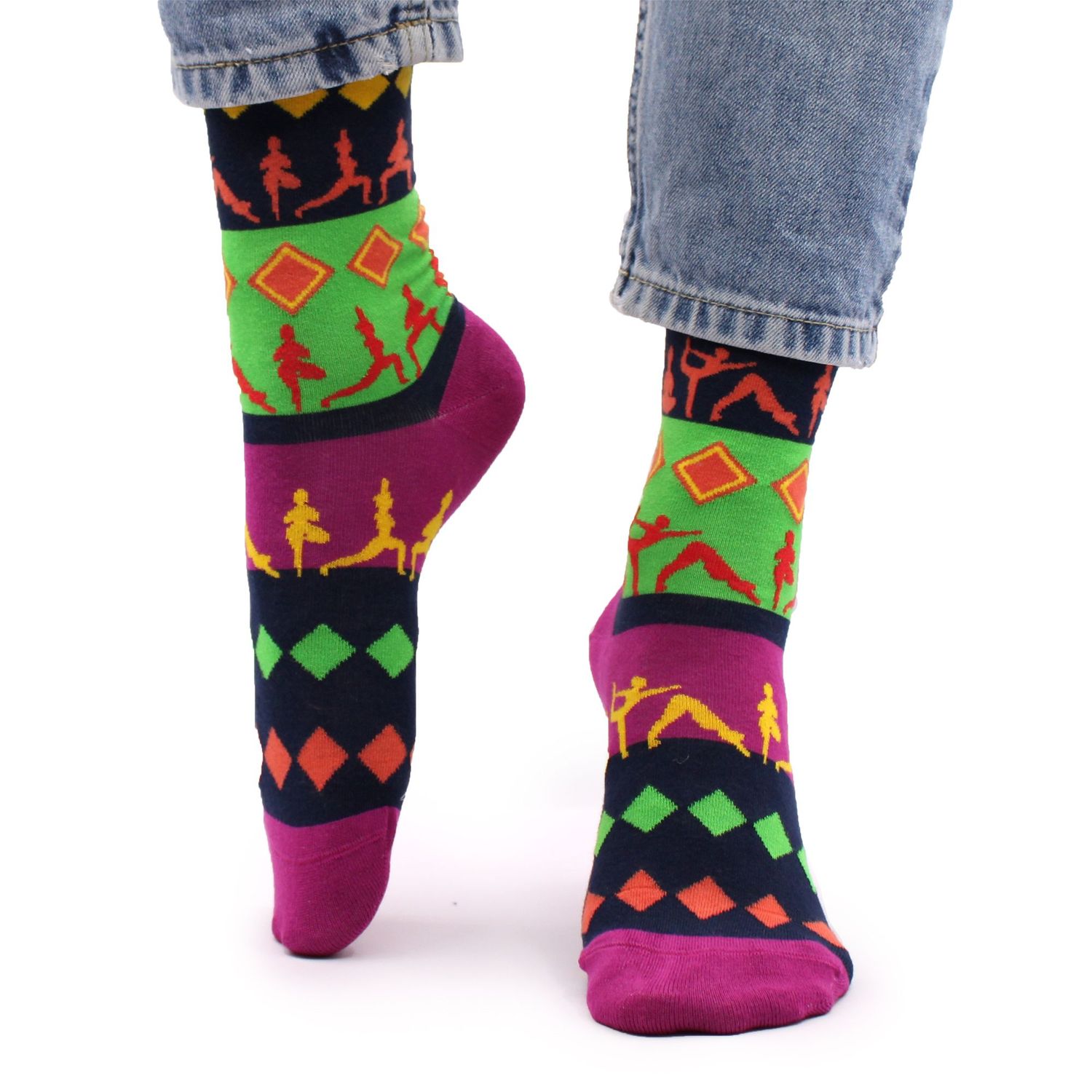 Hop Hare Bamboo Socks S/M - Yoga Poses Hop Hare Bamboo Socks S/M - Yoga Poses