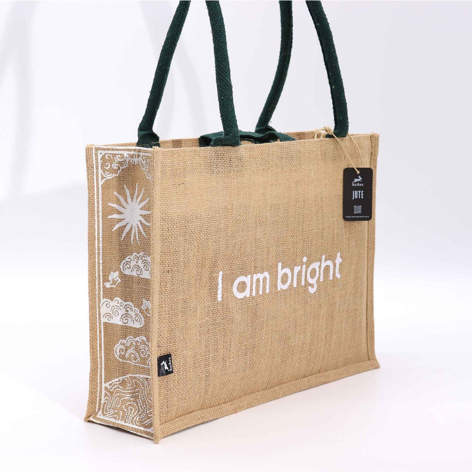 Hop Hare Jute Big Bag - I am Bright Hop Hare Jute Big Bag - I am Bright
