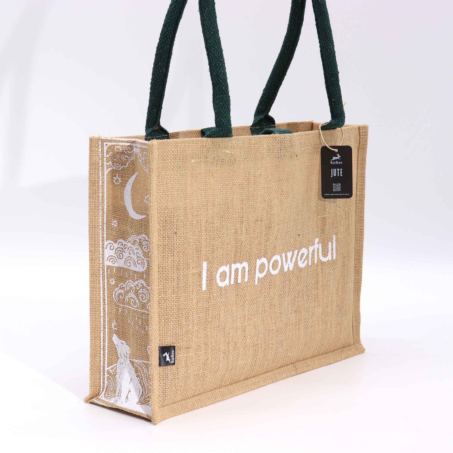 Hop Hare Jute Big Bag - I am Powerful Hop Hare Jute Big Bag - I am Powerful