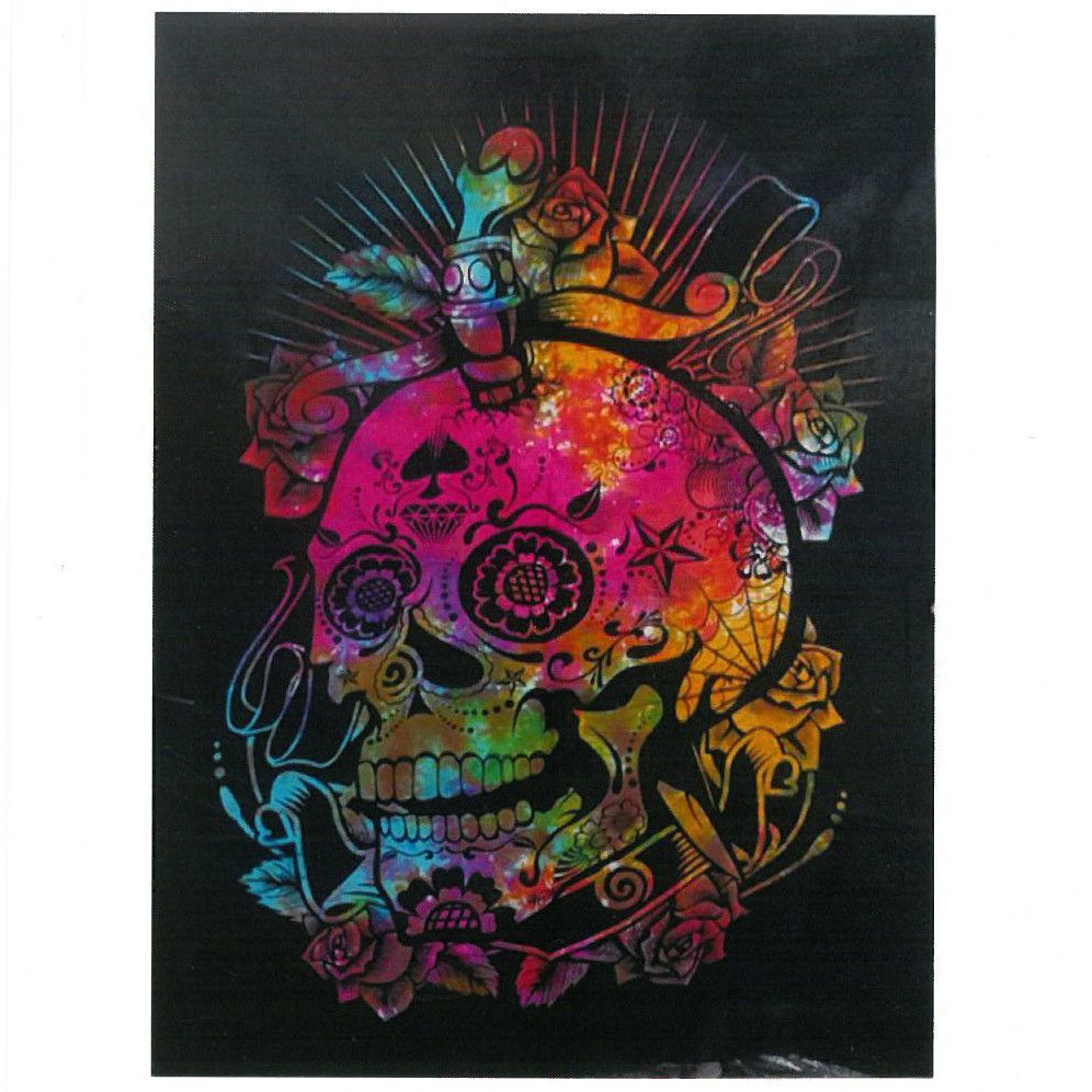 Cotton Wall Art - Day of the Dead Skull Cotton Wall Art - Day of the Dead Skull