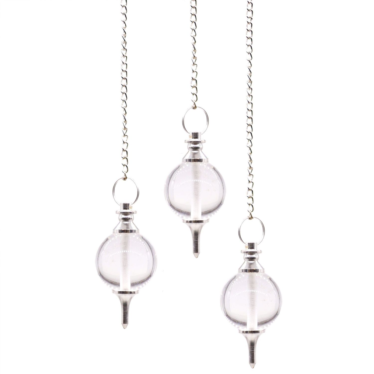 Sphere Pendulums - Rock Quartz Sphere Pendulums - Rock Quartz