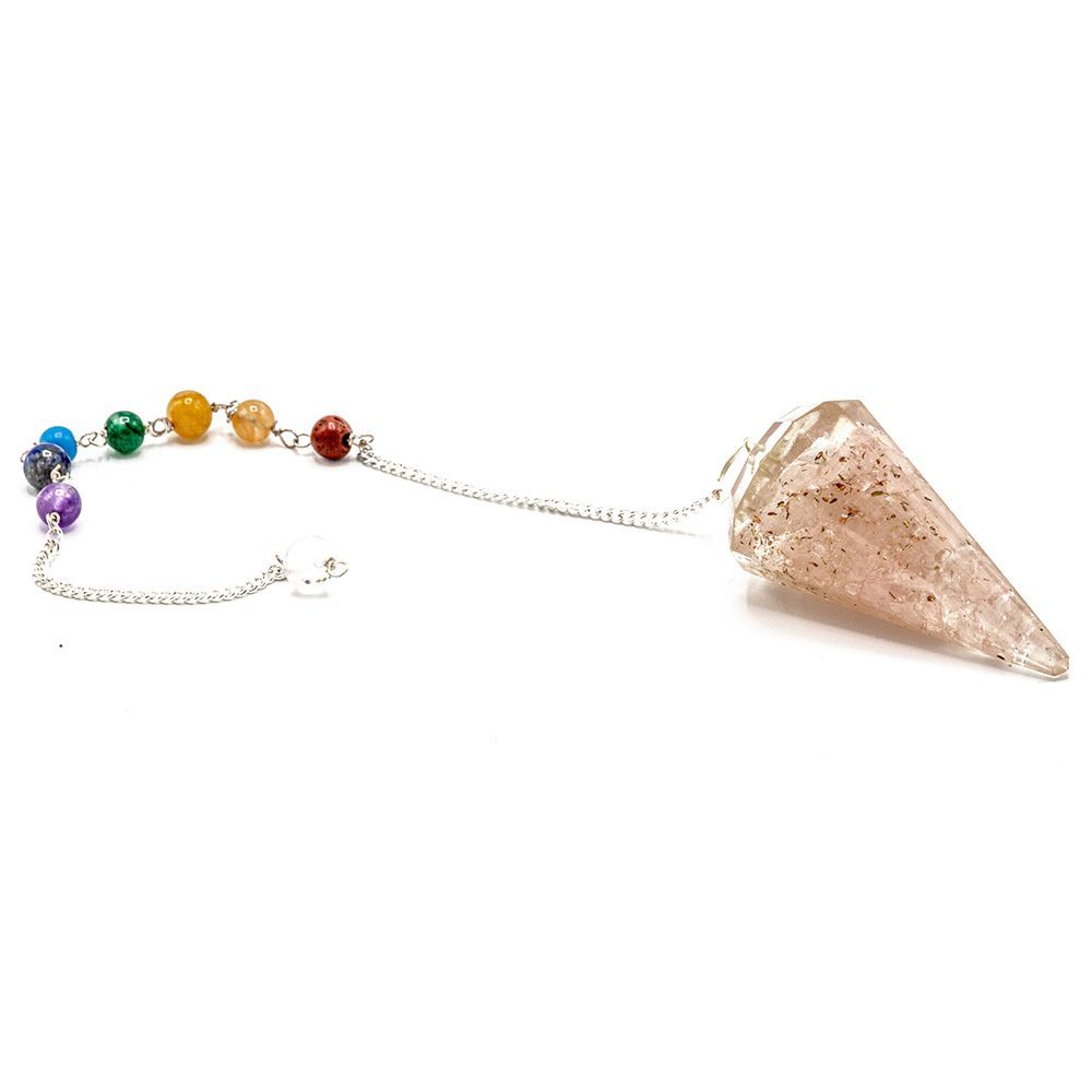 Orgonite Power Chakra Pendulum - Rose Quartz Orgonite Power Chakra Pendulum - Rose Quartz