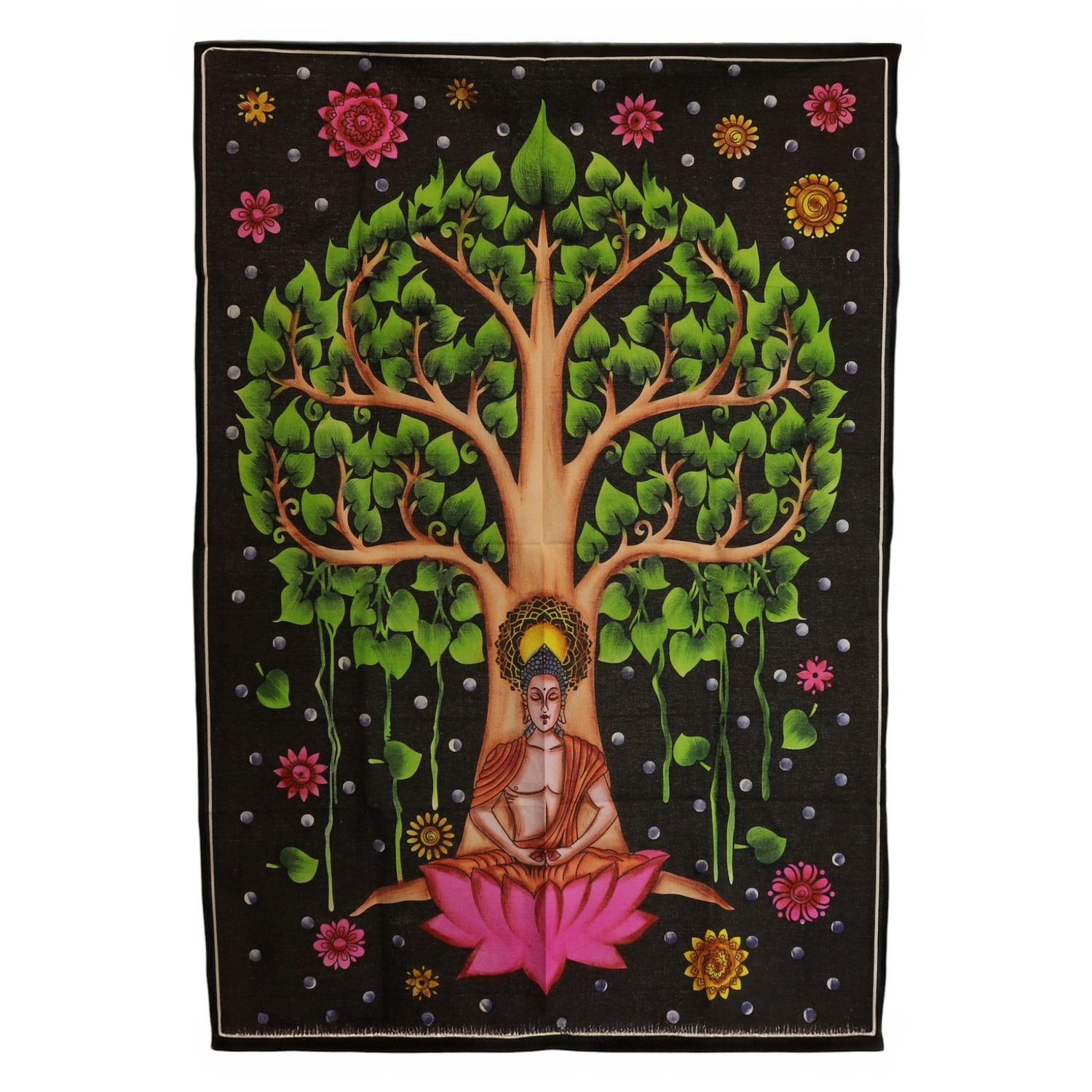 Cotton Wall Art (70x110cm) - Buddha Bodhi Tree Cotton Wall Art (70x110cm) - Buddha Bodhi Tree