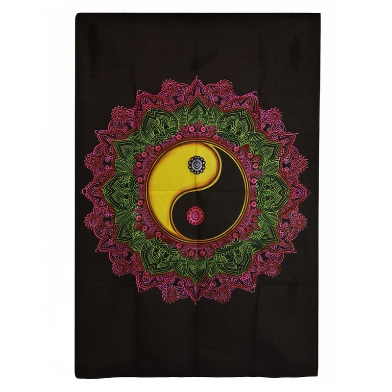 Cotton Wall Art (70x110cm) - Ying & Yang Mandala