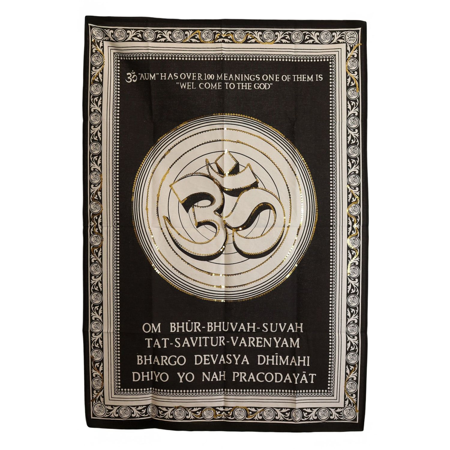 Cotton Wall Art (70x110cm) - Om - Welcome to the God Cotton Wall Art (70x110cm) - Om - Welcome to the God