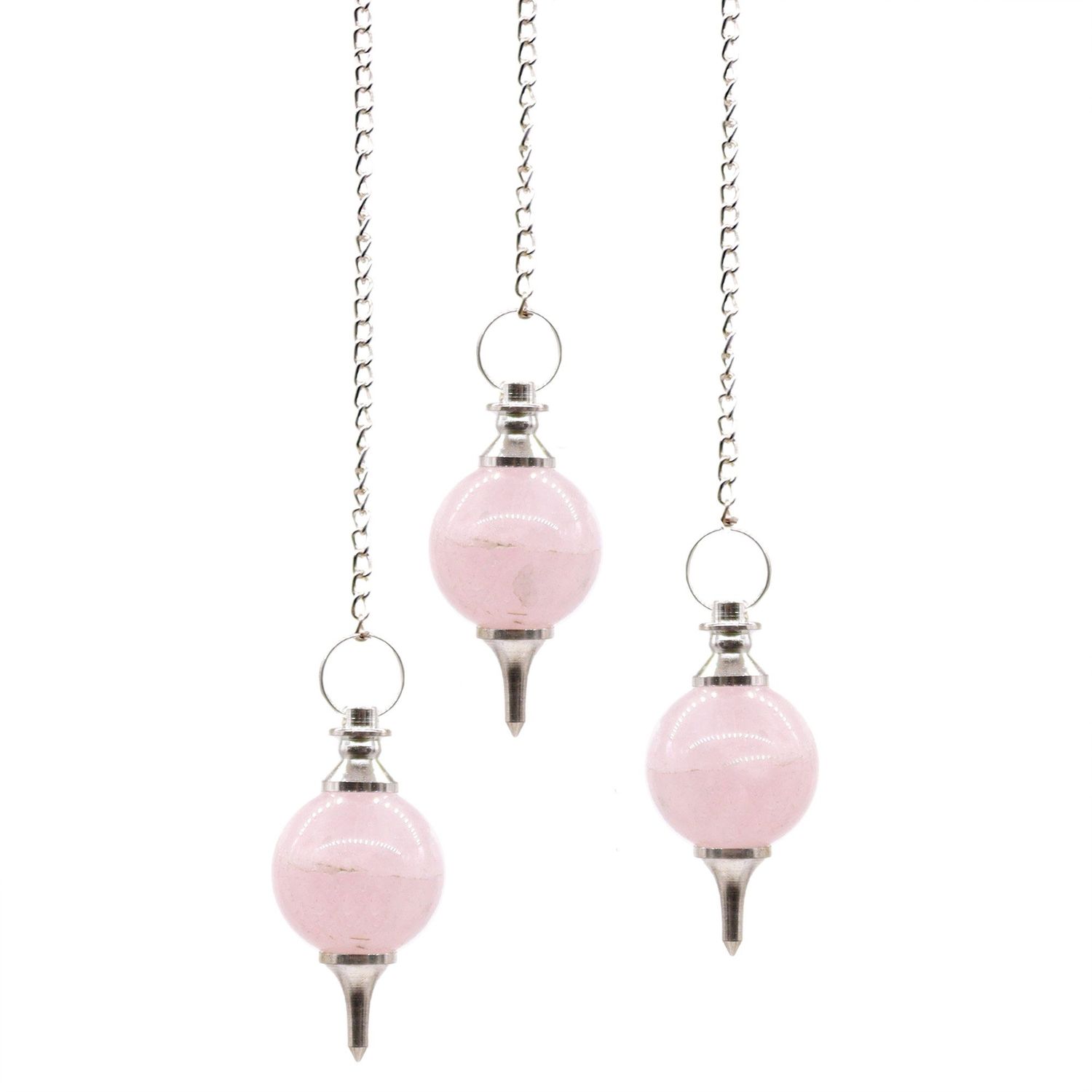 Sphere Pendulums - Rose Quartz Sphere Pendulums - Rose Quartz