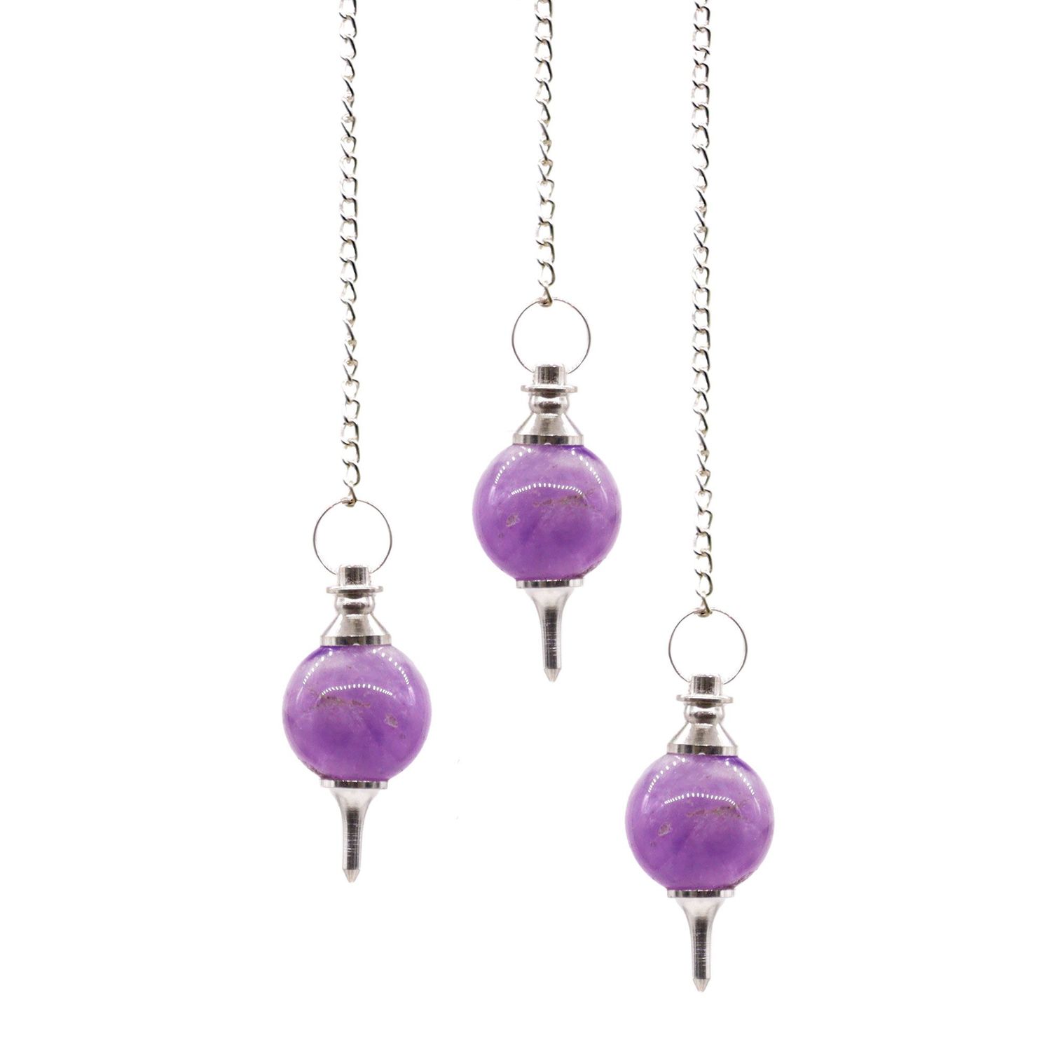Sphere Pendulums - Amethyst Sphere Pendulums - Amethyst